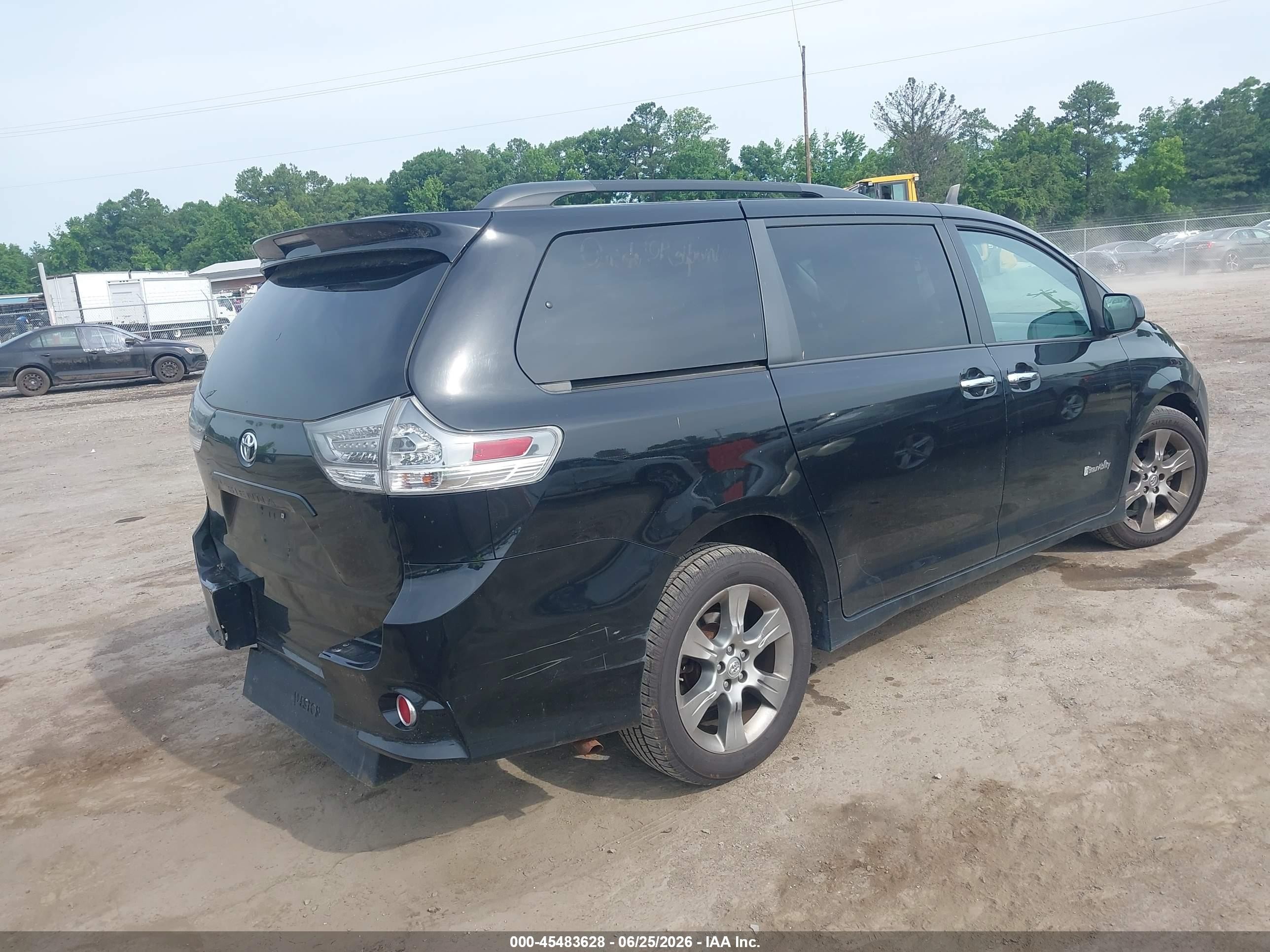 2014 Toyota Sienna Sport Black vin: 5TDXK3DC6ES422714