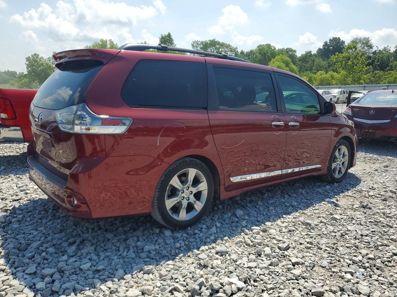 2014 Toyota Sienna Se Premium Red vin: 5TDXK3DC6ES442686