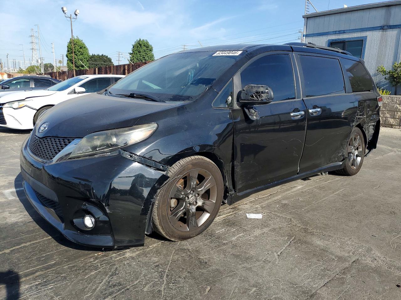 2015 Toyota Sienna Sport Black vin: 5TDXK3DC6FS601224