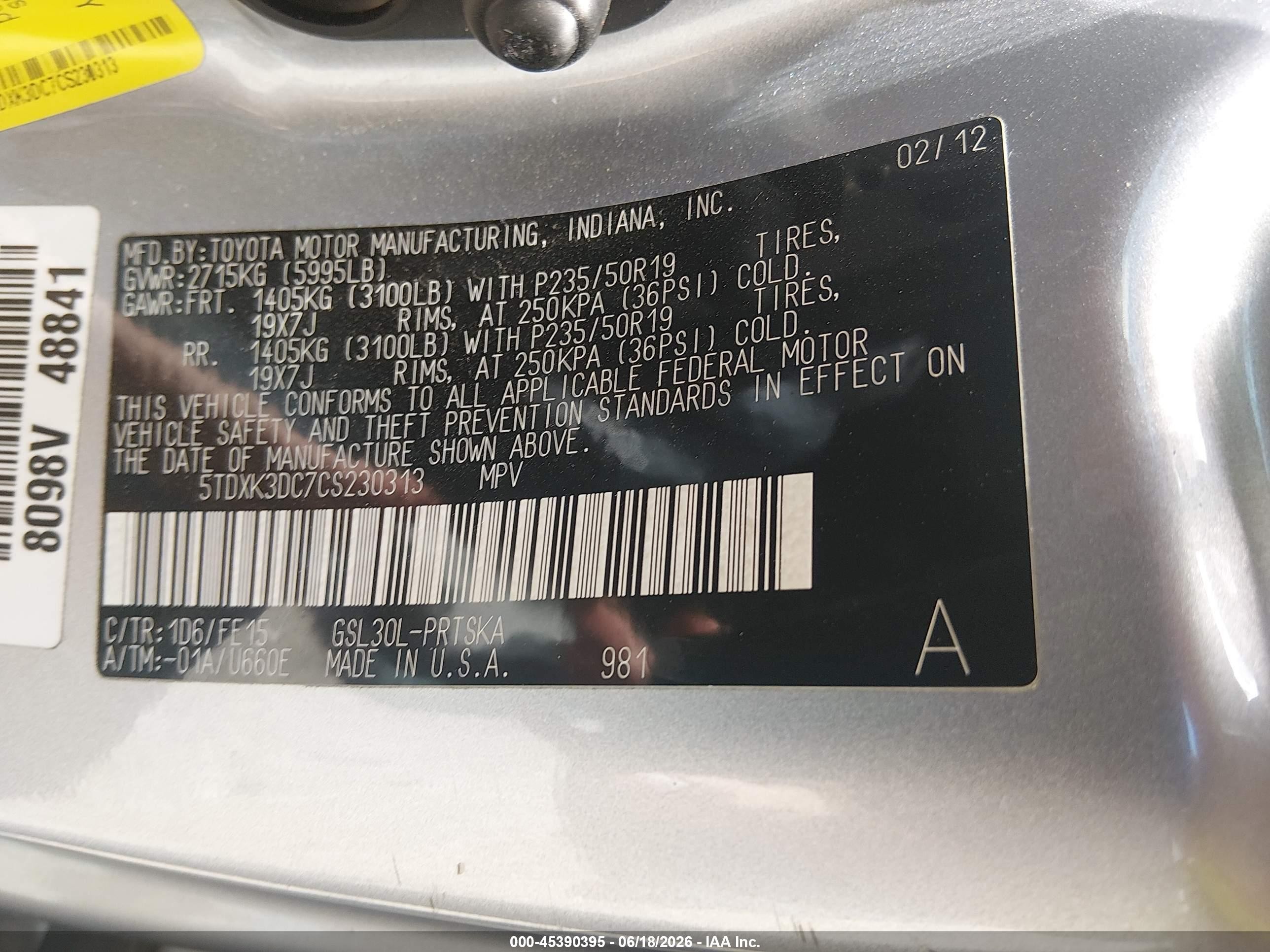 2012 Toyota Sienna Se 8 Passenger Silver vin: 5TDXK3DC7CS230313
