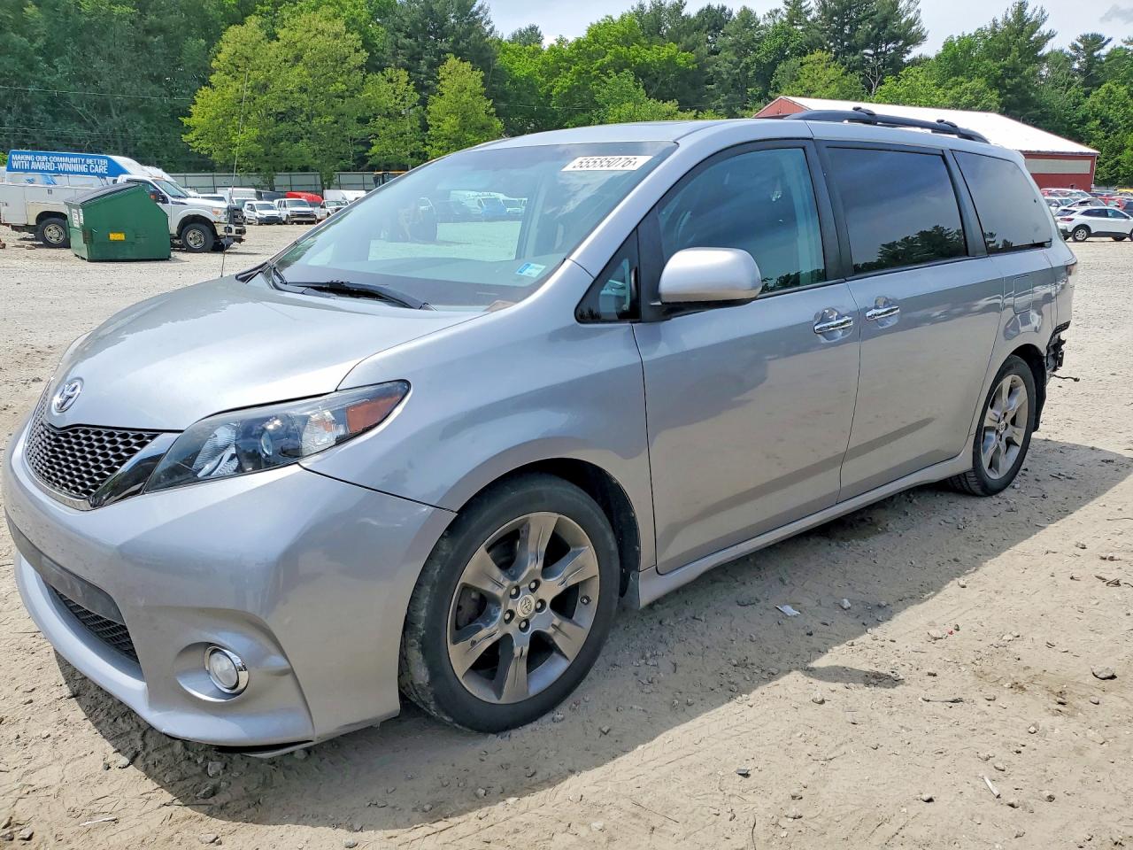 2014 Toyota Sienna Sport Silver vin: 5TDXK3DC7ES423077