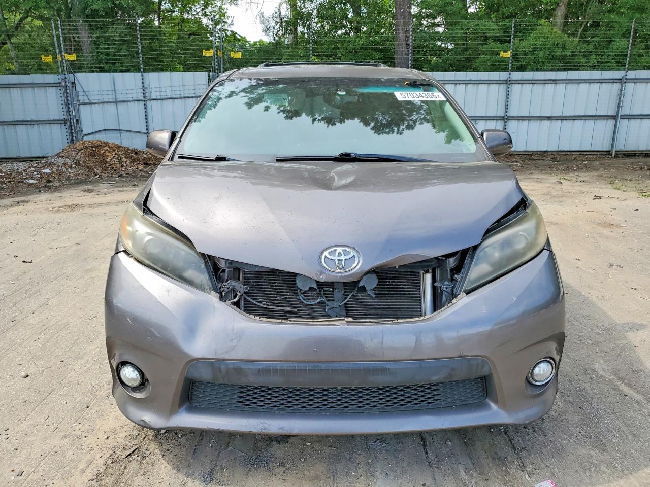 2015 Toyota Sienna Sport Gray vin: 5TDXK3DC7FS601054