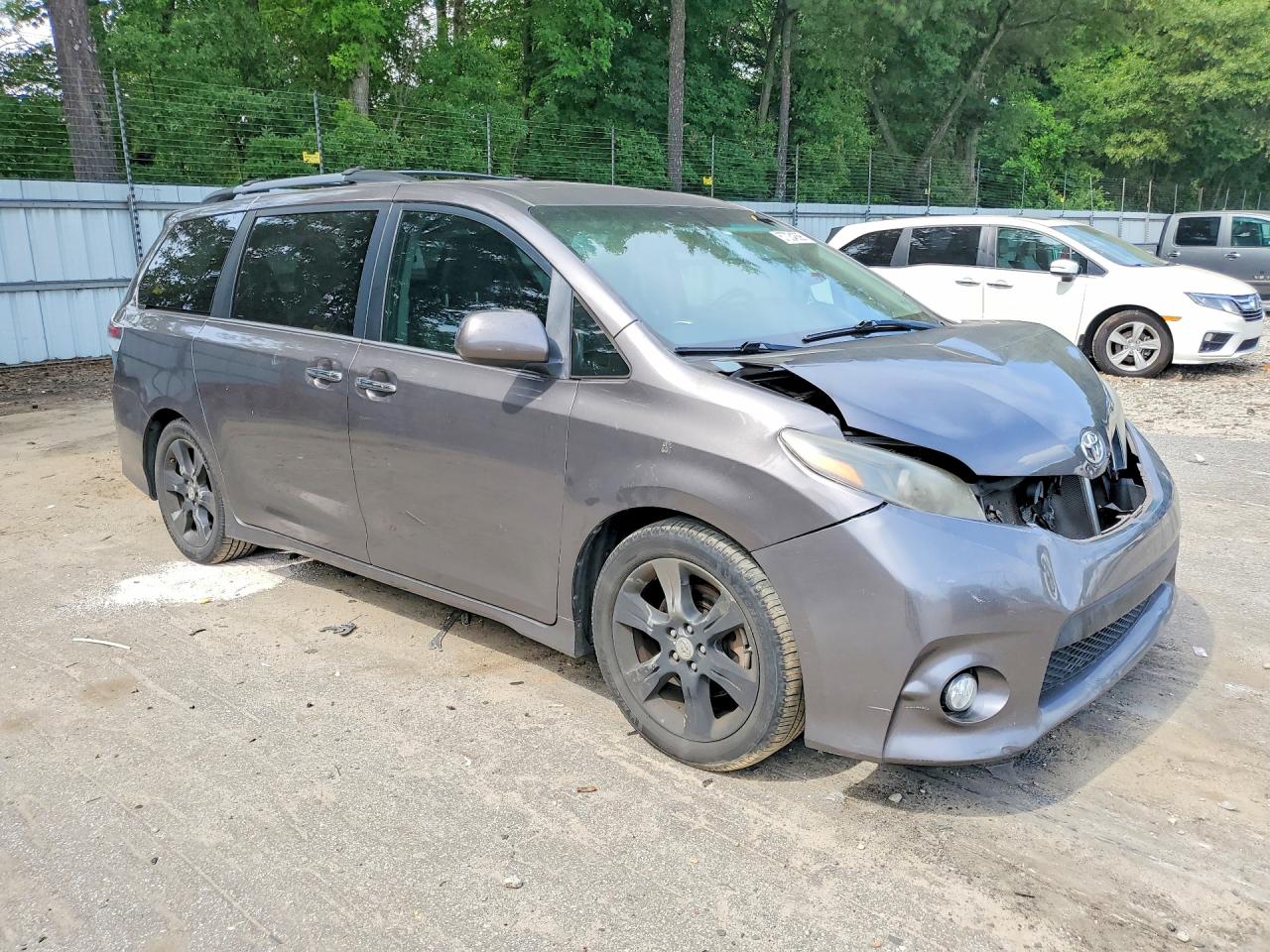 2015 Toyota Sienna Sport Gray vin: 5TDXK3DC7FS601054