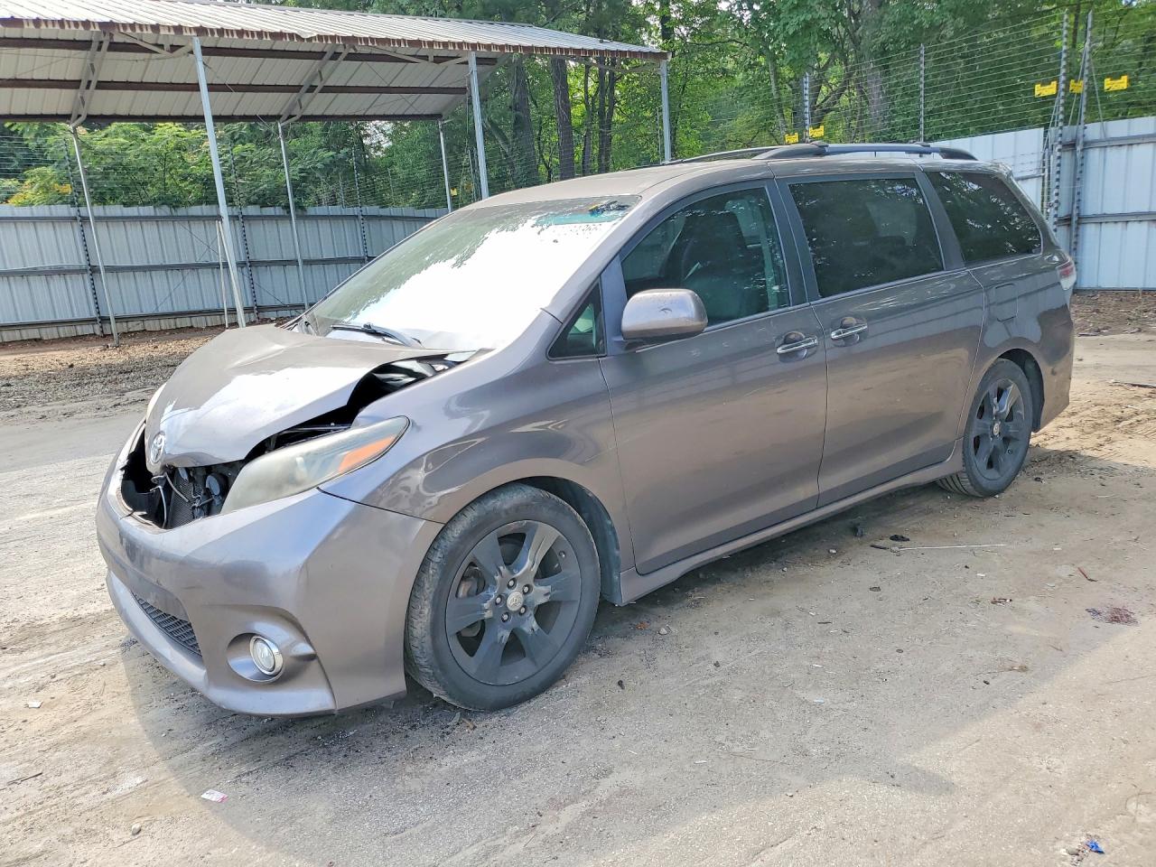 2015 Toyota Sienna Sport Gray vin: 5TDXK3DC7FS601054