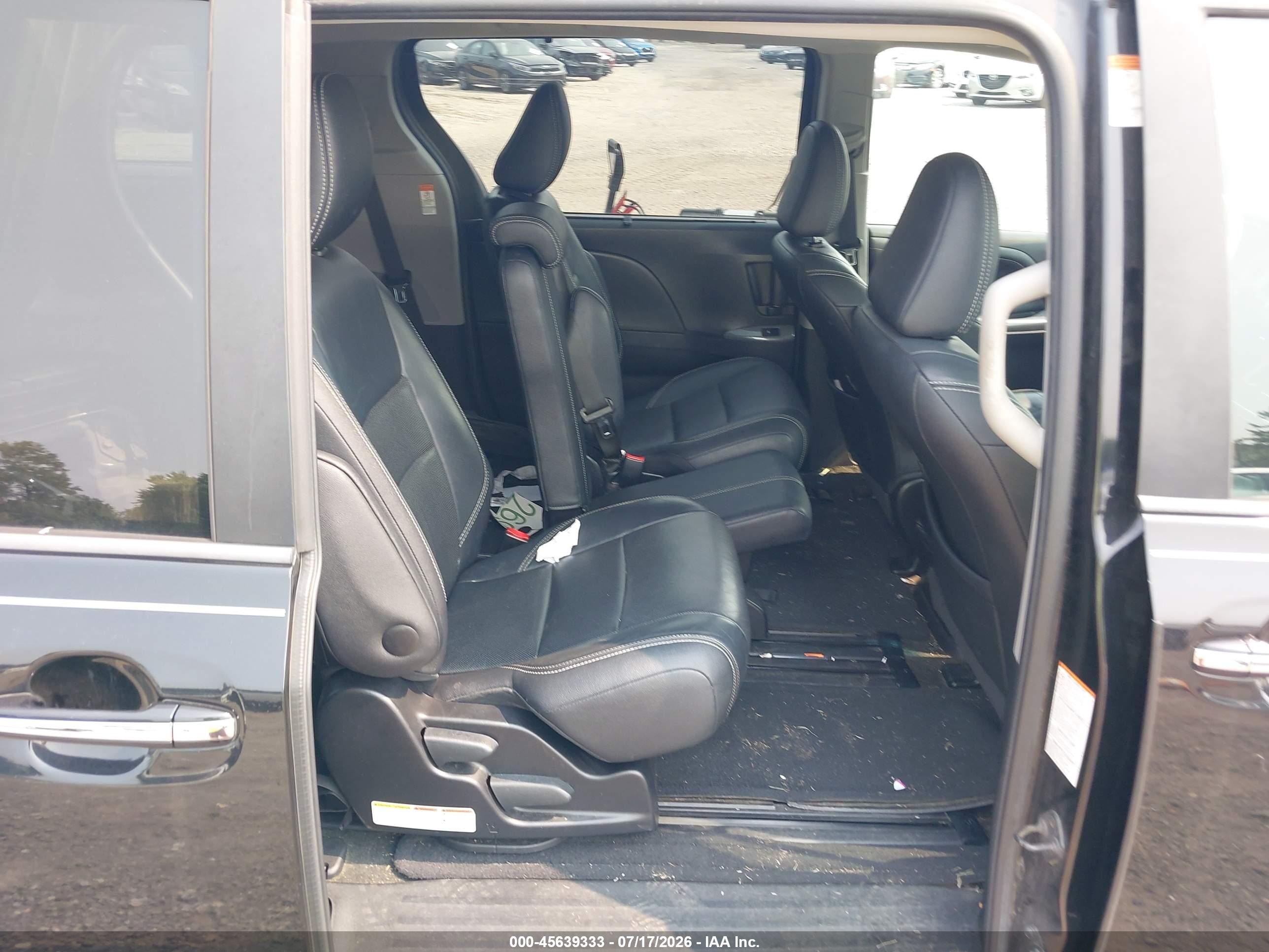 2015 Toyota Sienna Se Premium 8 Passenger Black vin: 5TDXK3DC7FS636628