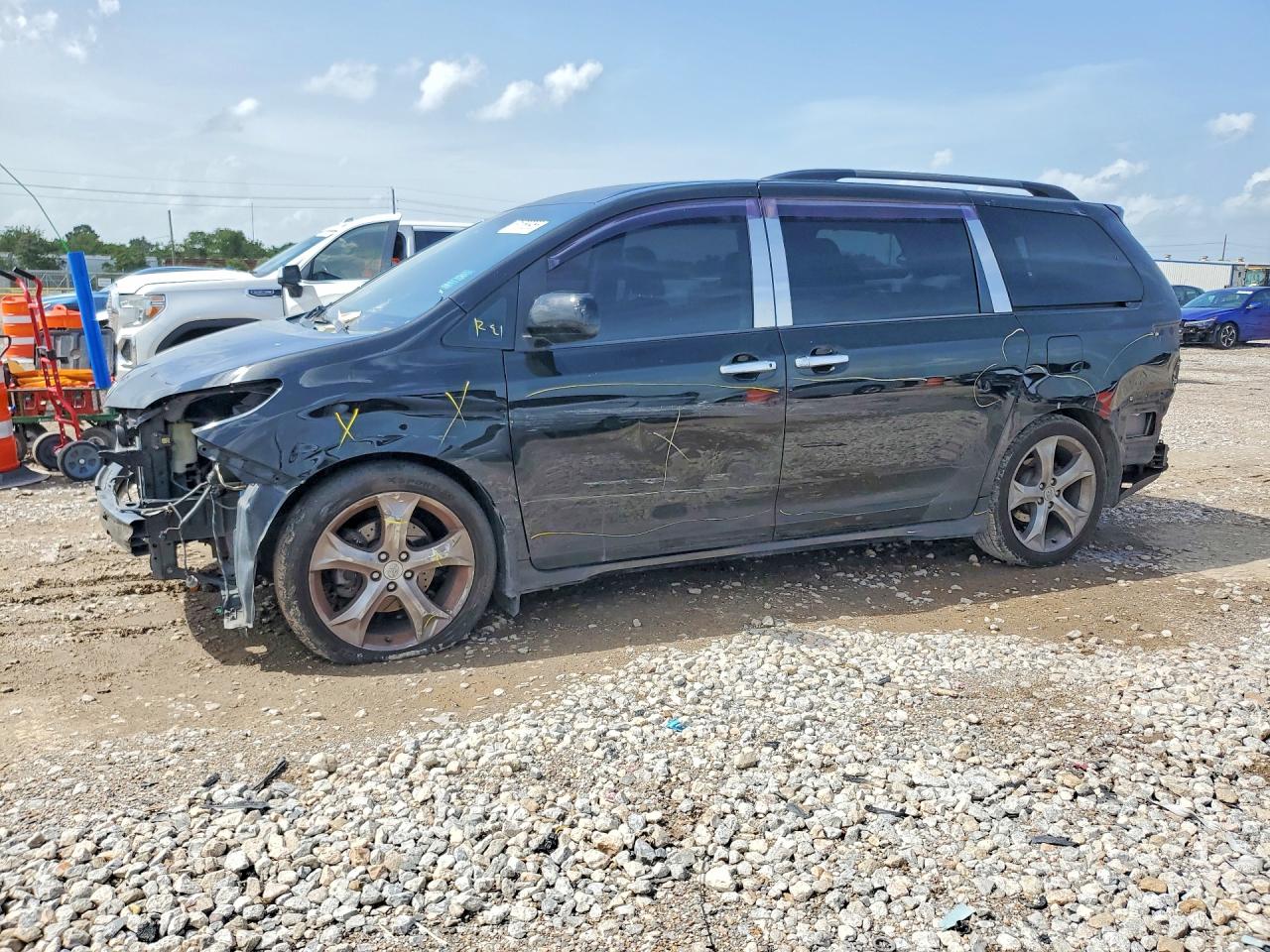 2012 Toyota Sienna Sport Черный vin: 5TDXK3DC8CS225038