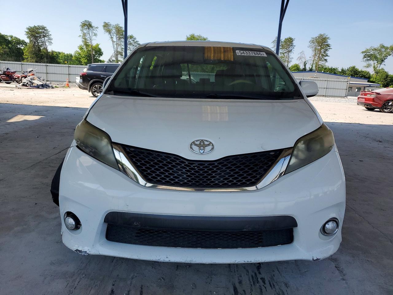2013 Toyota Sienna Sport White vin: 5TDXK3DC8DS345245