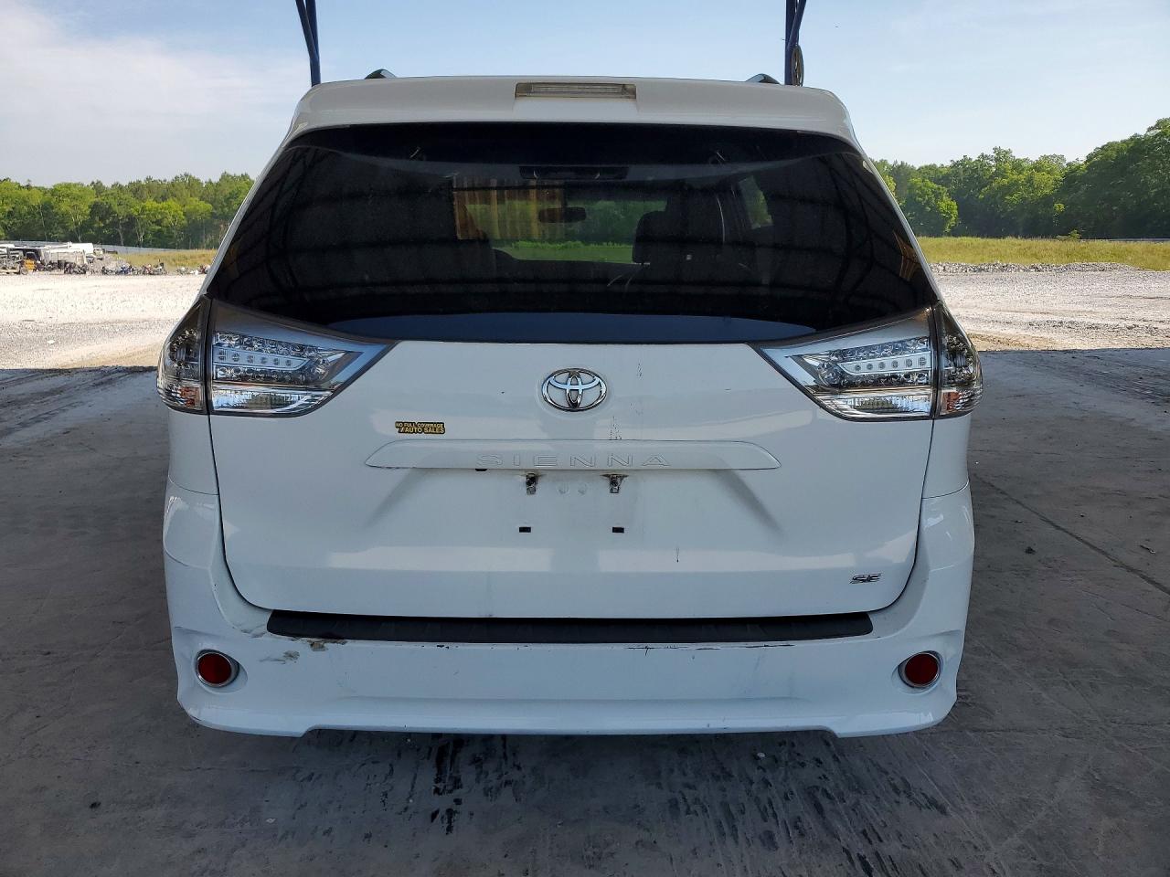 2013 Toyota Sienna Sport White vin: 5TDXK3DC8DS345245