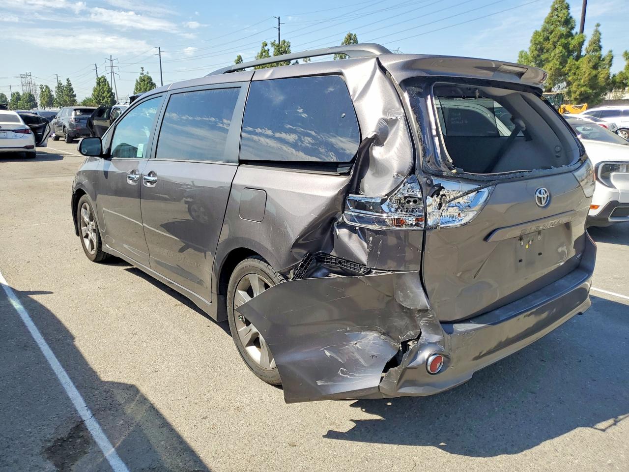 2014 Toyota Sienna Sport Gray vin: 5TDXK3DC8ES494305