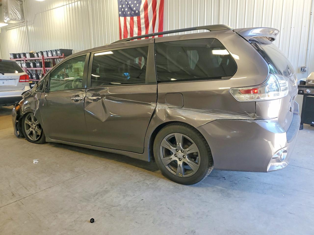 2014 Toyota Sienna Sport Gray vin: 5TDXK3DC9ES466674
