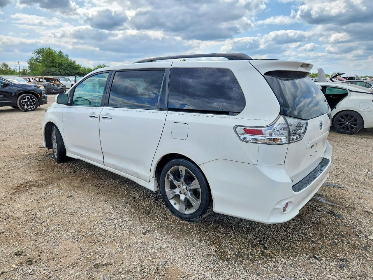 2014 Toyota Sienna Sport White vin: 5TDXK3DCXES409836
