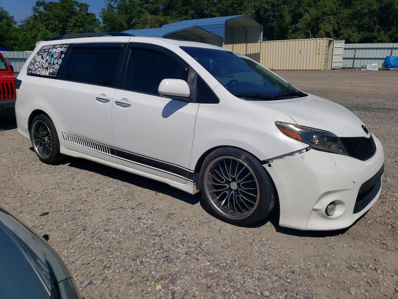 2015 Toyota Sienna Sport White vin: 5TDXK3DCXFS592706