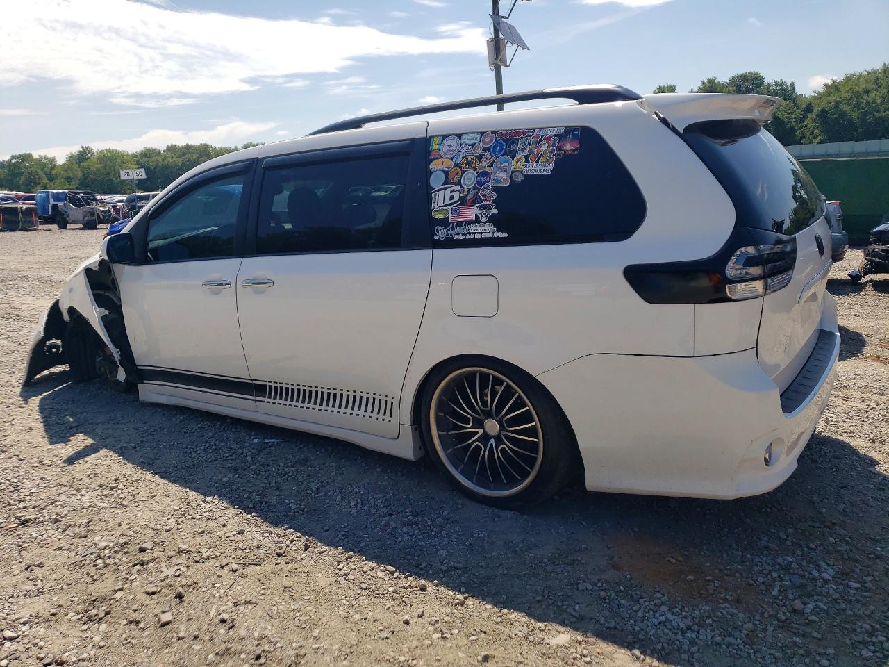 2015 Toyota Sienna Sport White vin: 5TDXK3DCXFS592706