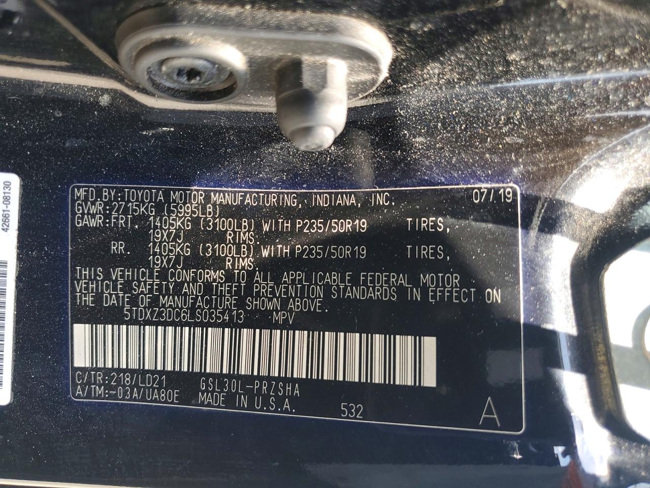 2020 Toyota Sienna Se 8-passenger Черный vin: 5TDXZ3DC6LS035413
