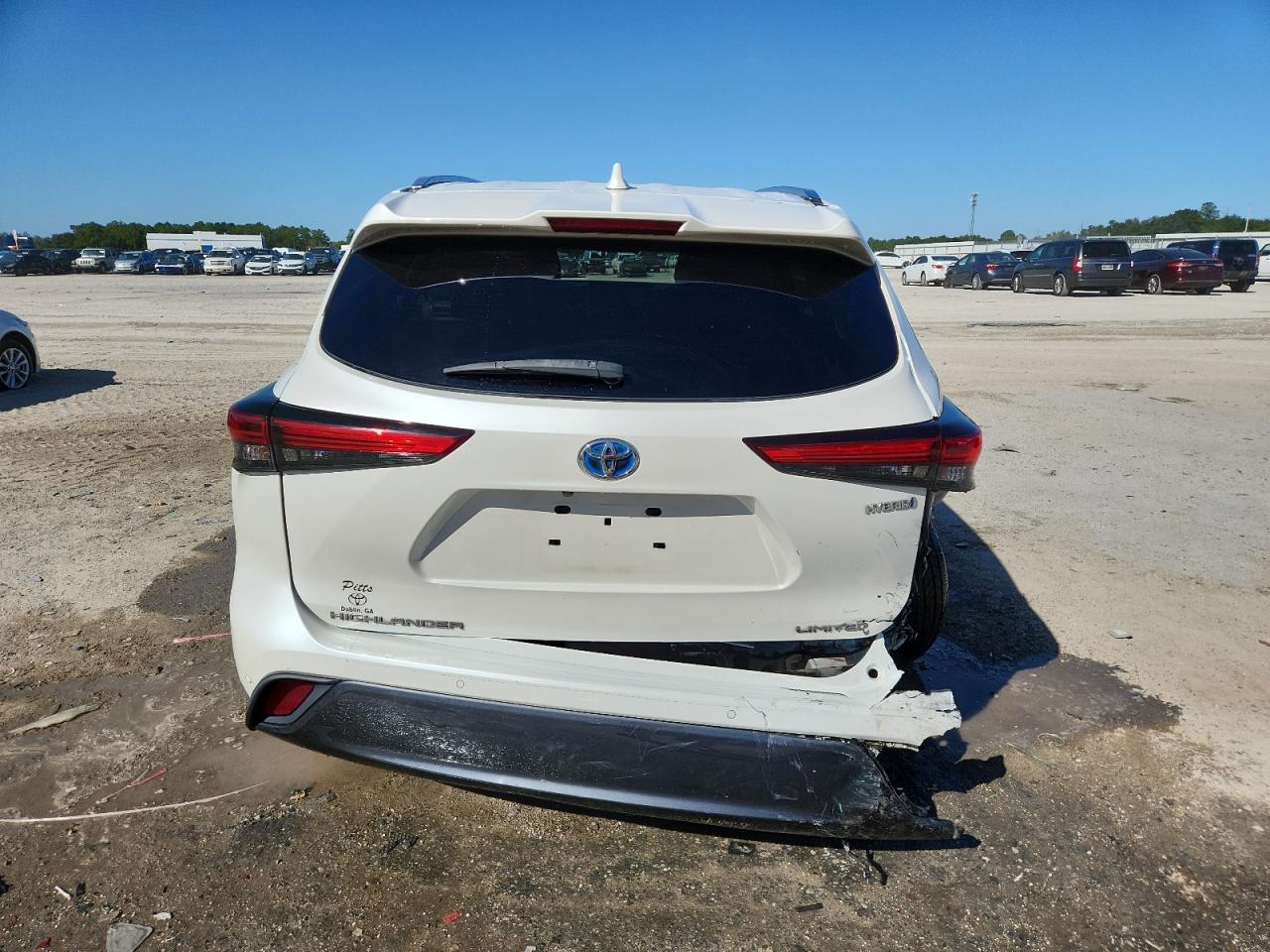 2020 Toyota Highlander Hybrid Limited White vin: 5TDYARAH5LS002689