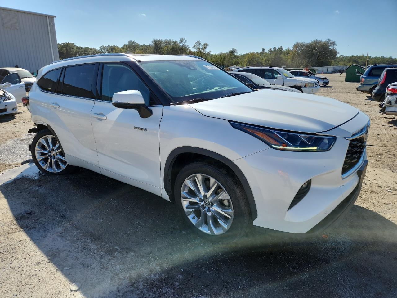 2020 Toyota Highlander Hybrid Limited White vin: 5TDYARAH5LS002689