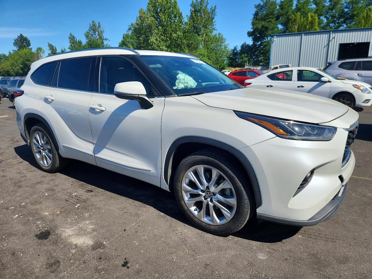 2021 Toyota Highlander Hybrid Limited White vin: 5TDYARAHXMS005007