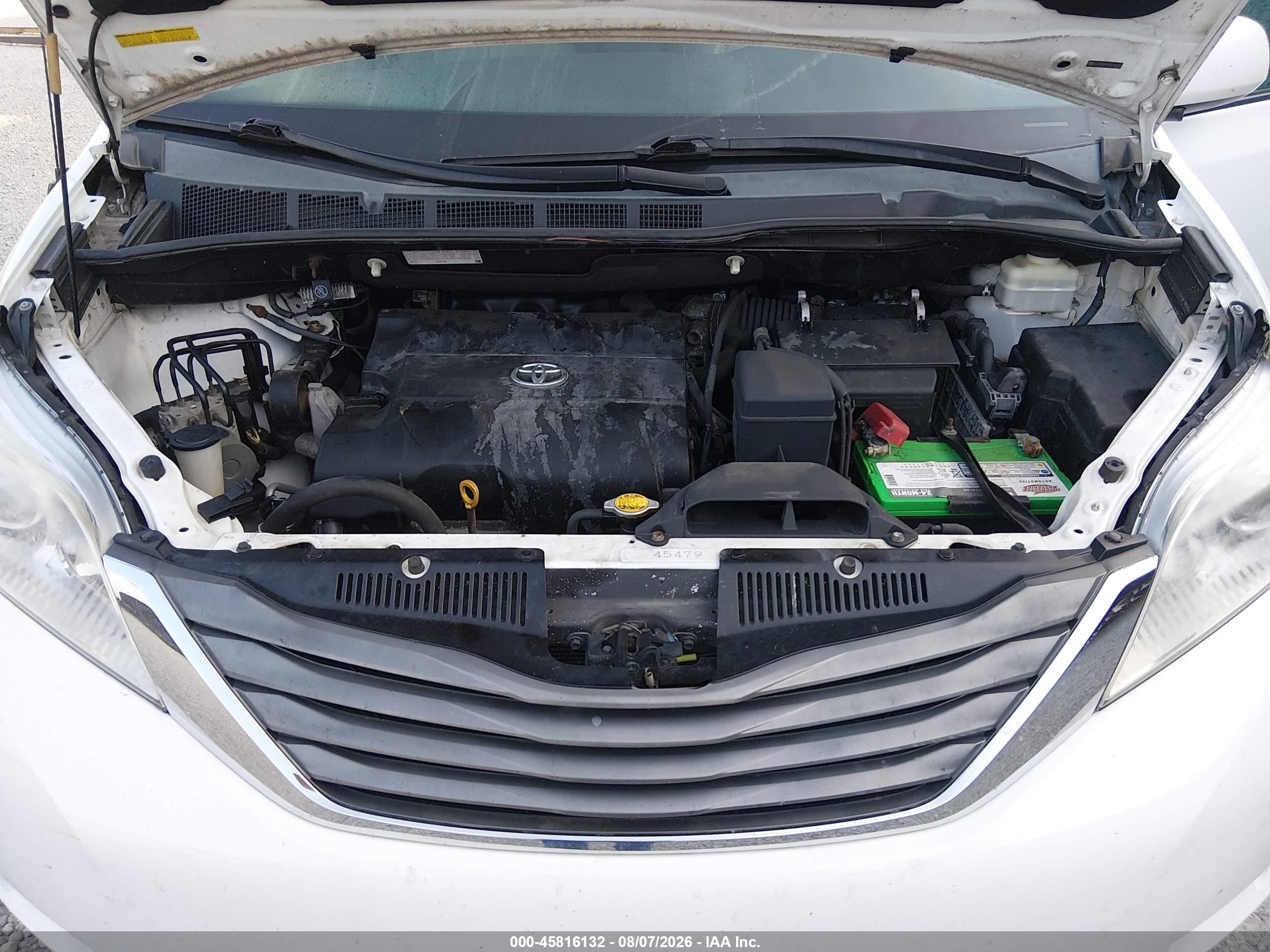 2011 Toyota Sienna Xle V6 White vin: 5TDYK3DC0BS014936