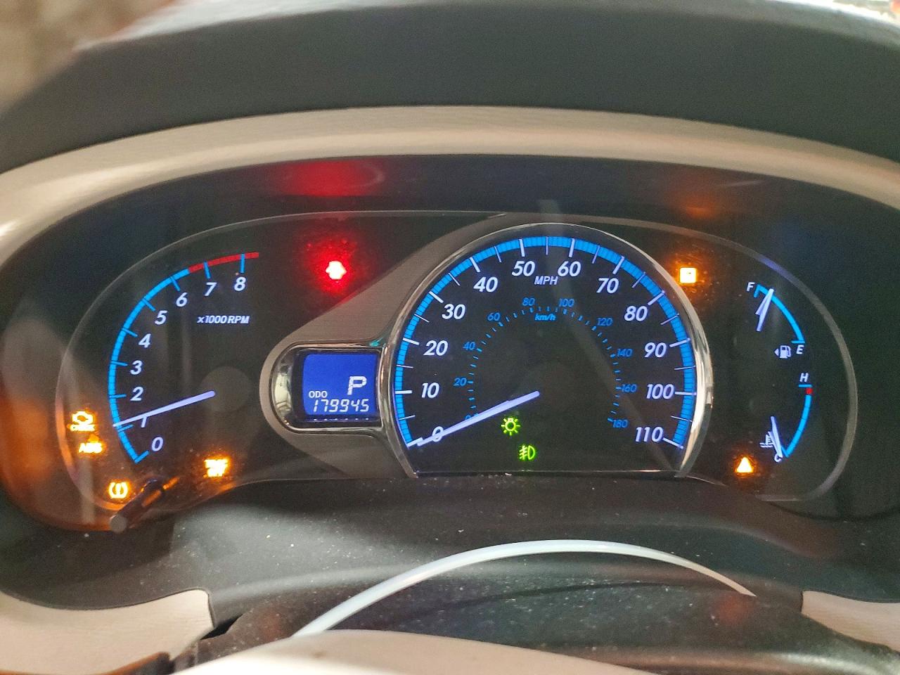 2012 Toyota Sienna Xle 8-passenger Black vin: 5TDYK3DC0CS265845