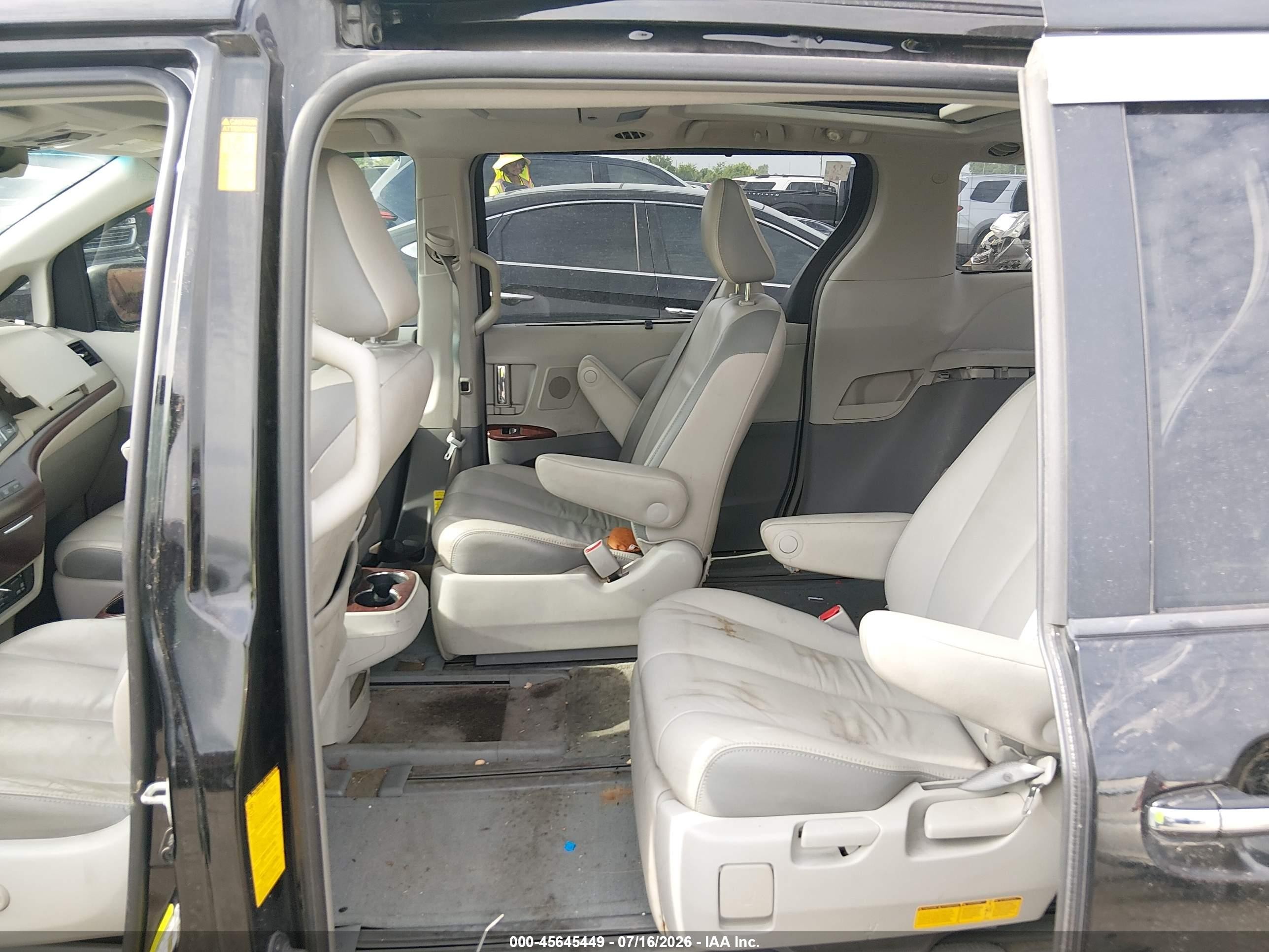 2013 Toyota Sienna Limited V6 7 Passenger Black vin: 5TDYK3DC0DS405376