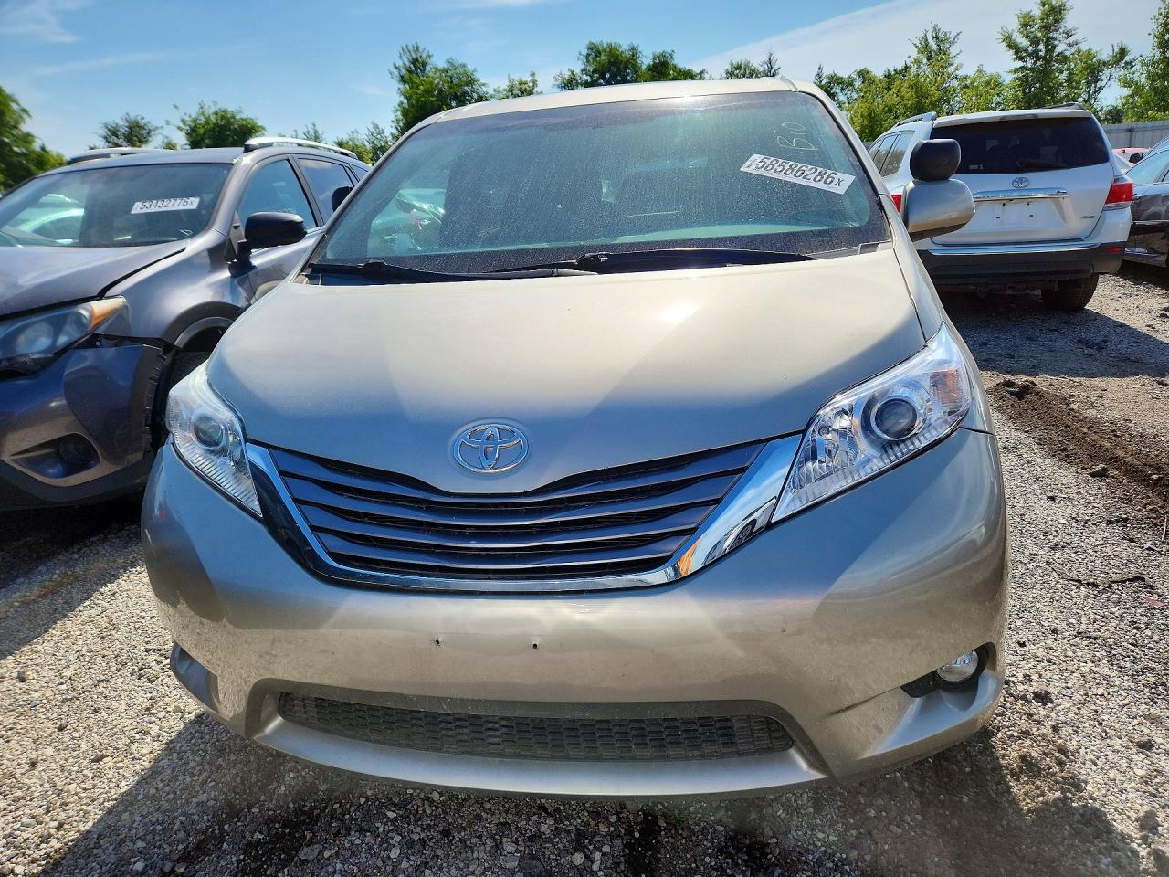 2015 Toyota Sienna Xle 8-passenger Beige vin: 5TDYK3DC0FS638032