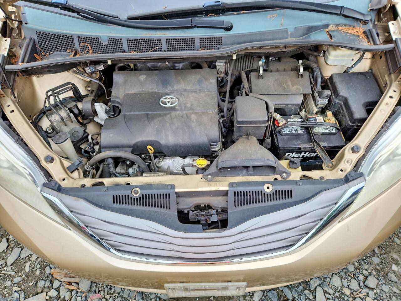 2011 Toyota Sienna Xle 8-passenger Золотой vin: 5TDYK3DC1BS104242