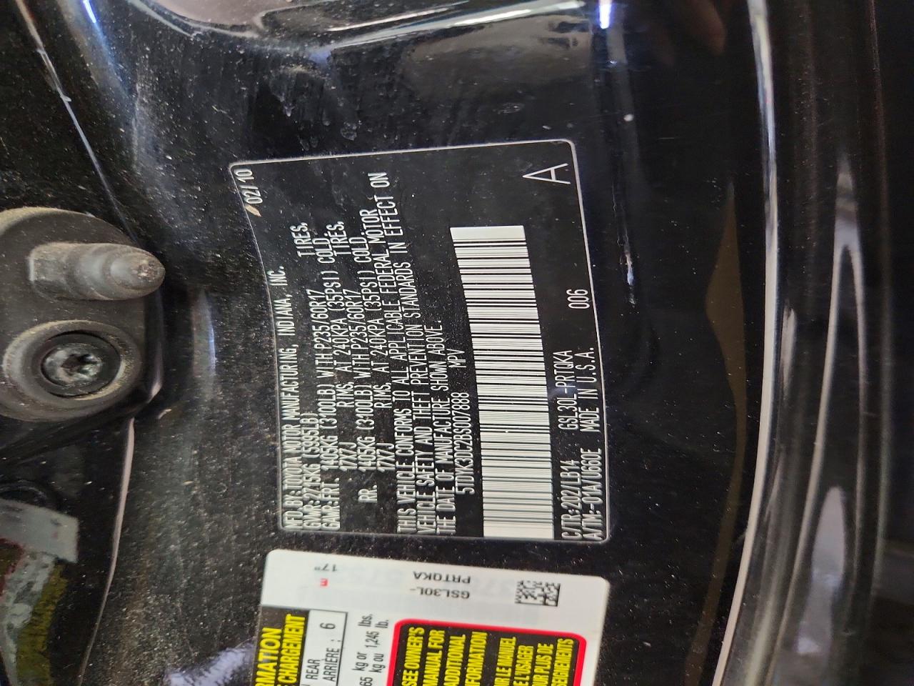 2011 Toyota Sienna Xle 8-passenger Черный vin: 5TDYK3DC2BS007888