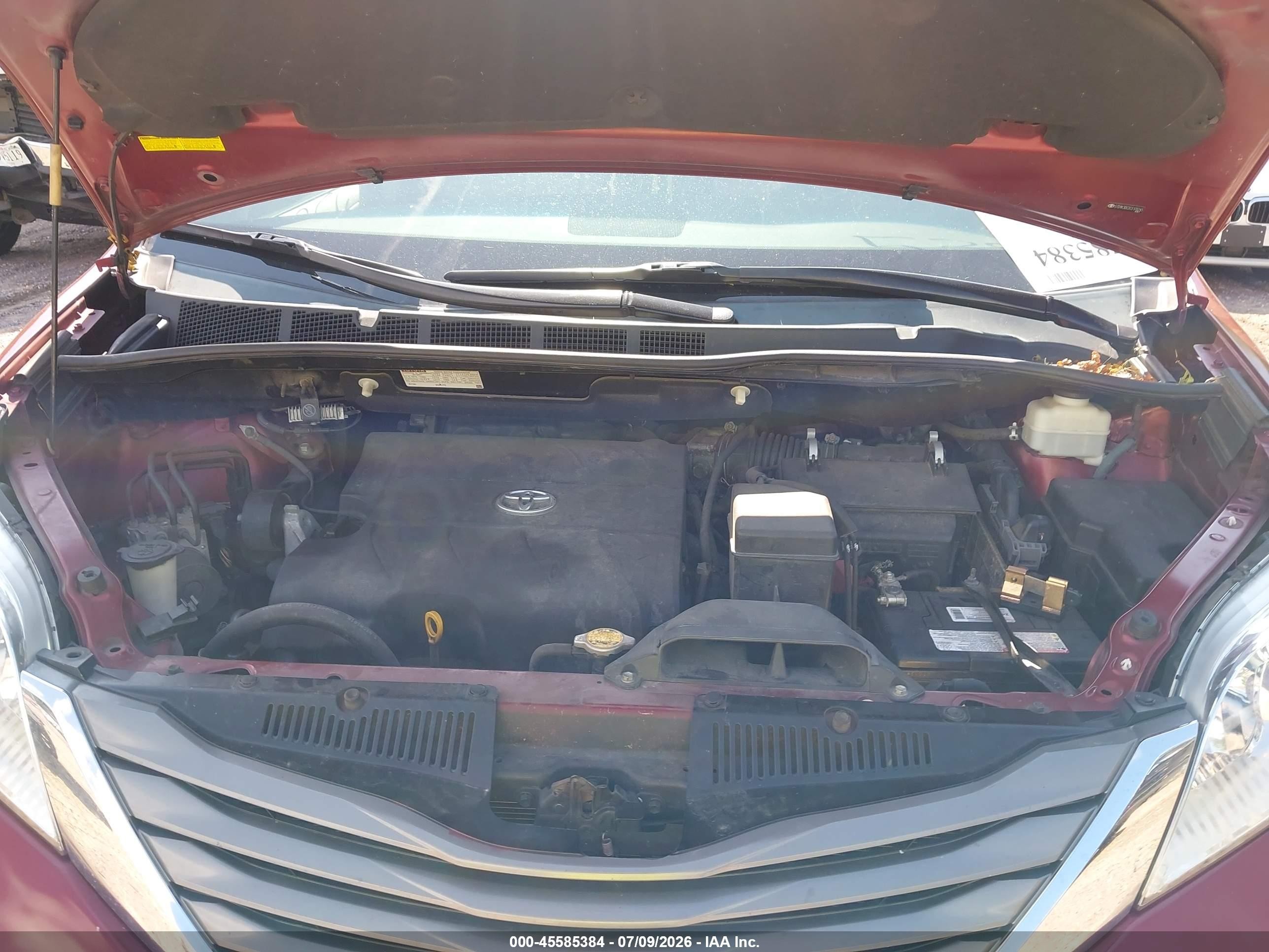 2012 Toyota Sienna Xle V6 7 Passenger Auto Access Seat Red vin: 5TDYK3DC2CS176245