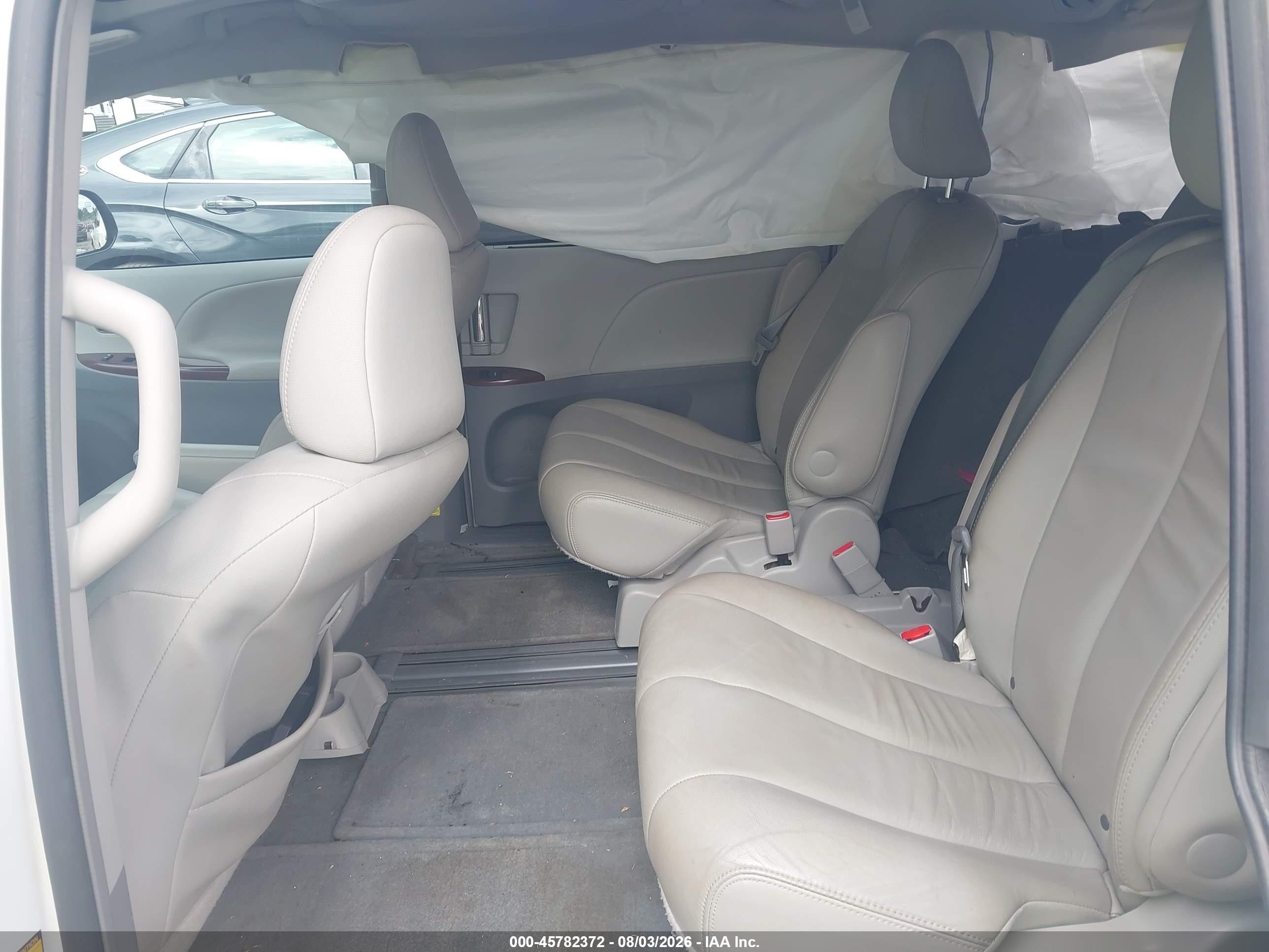2014 Toyota Sienna Xle V6 8 Passenger White vin: 5TDYK3DC2ES420950