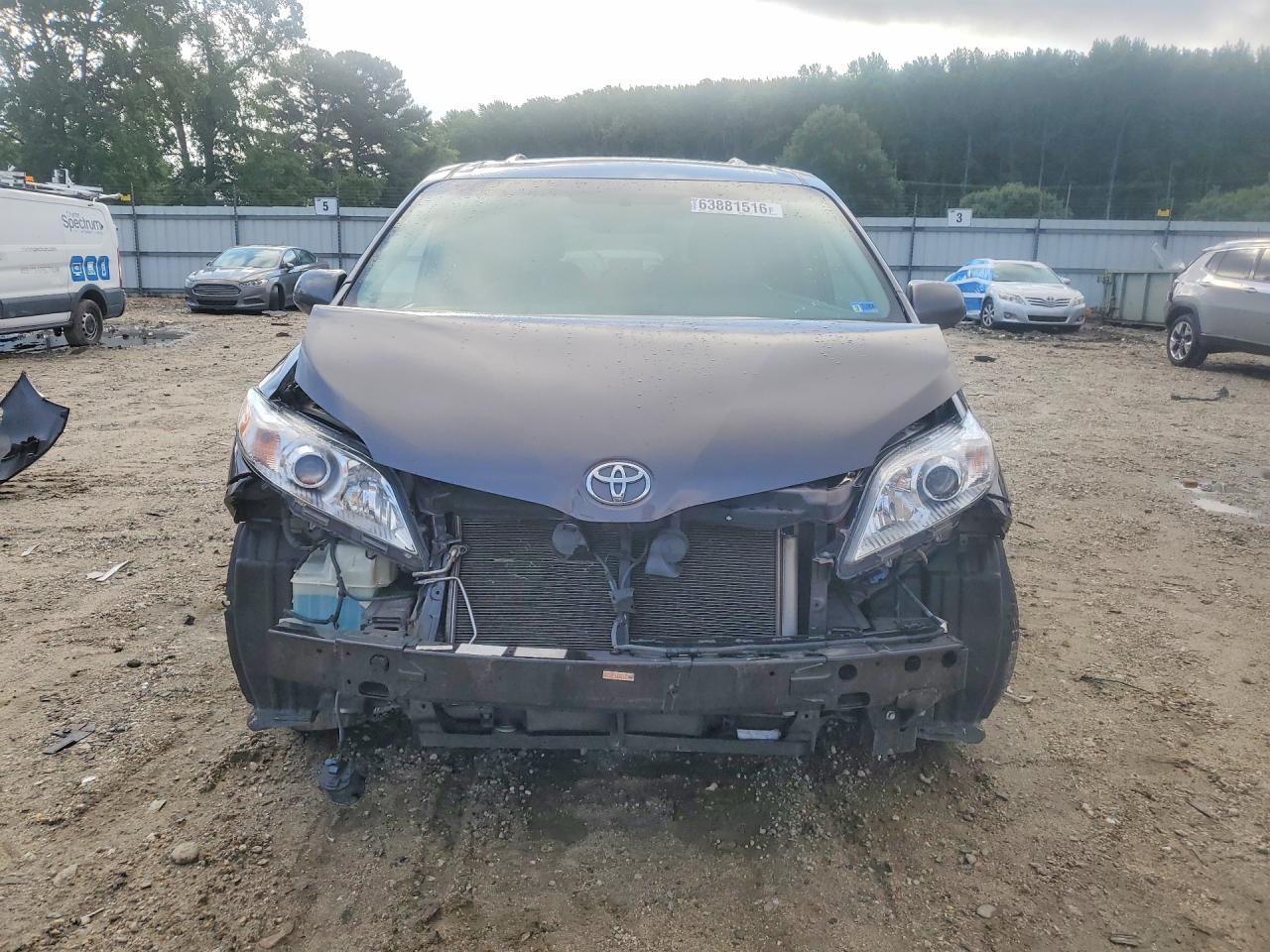 2015 Toyota Sienna Ce Угольный vin: 5TDYK3DC3FS572091