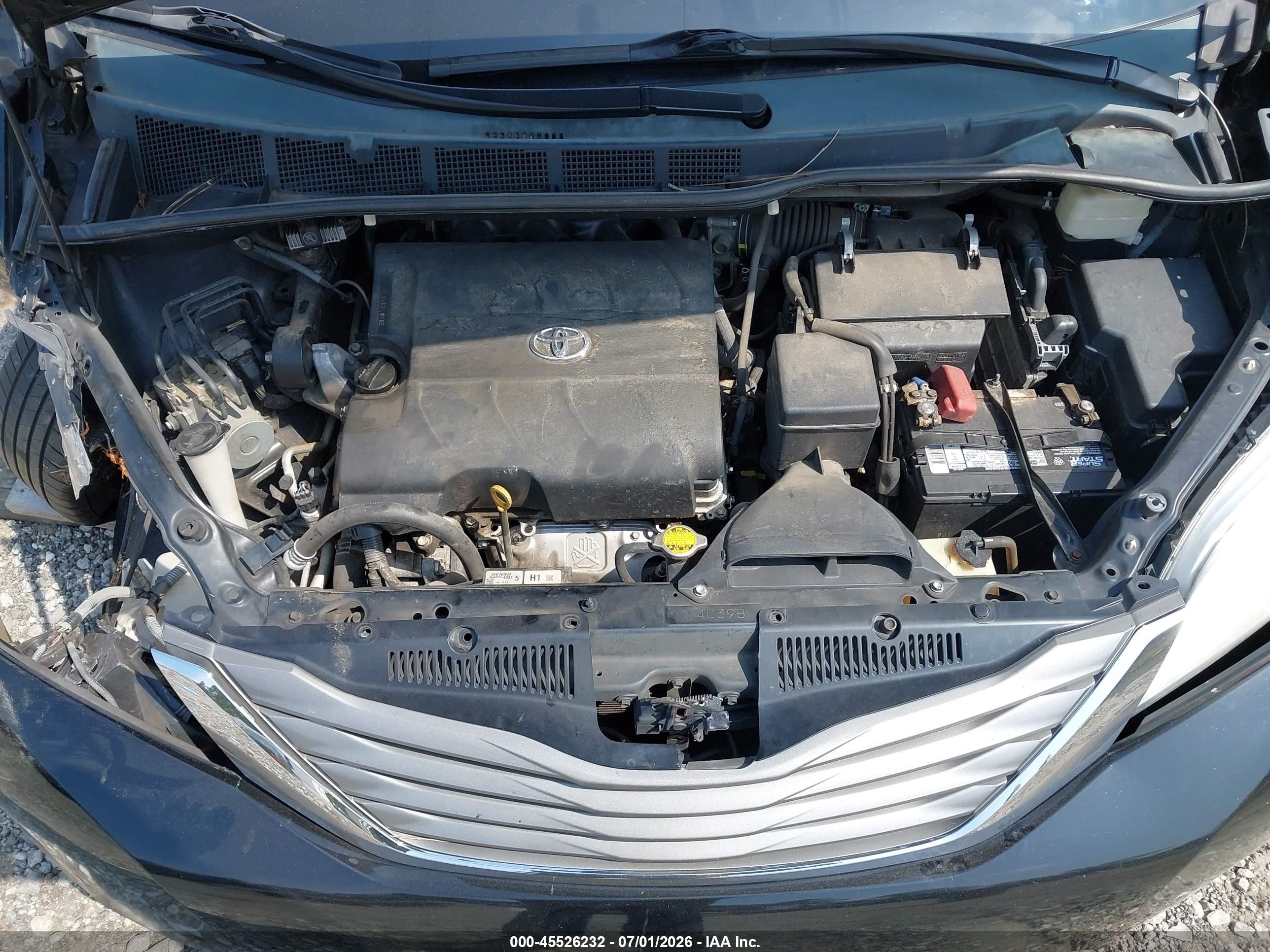 2011 Toyota Sienna Xle V6 Черный vin: 5TDYK3DC4BS109497