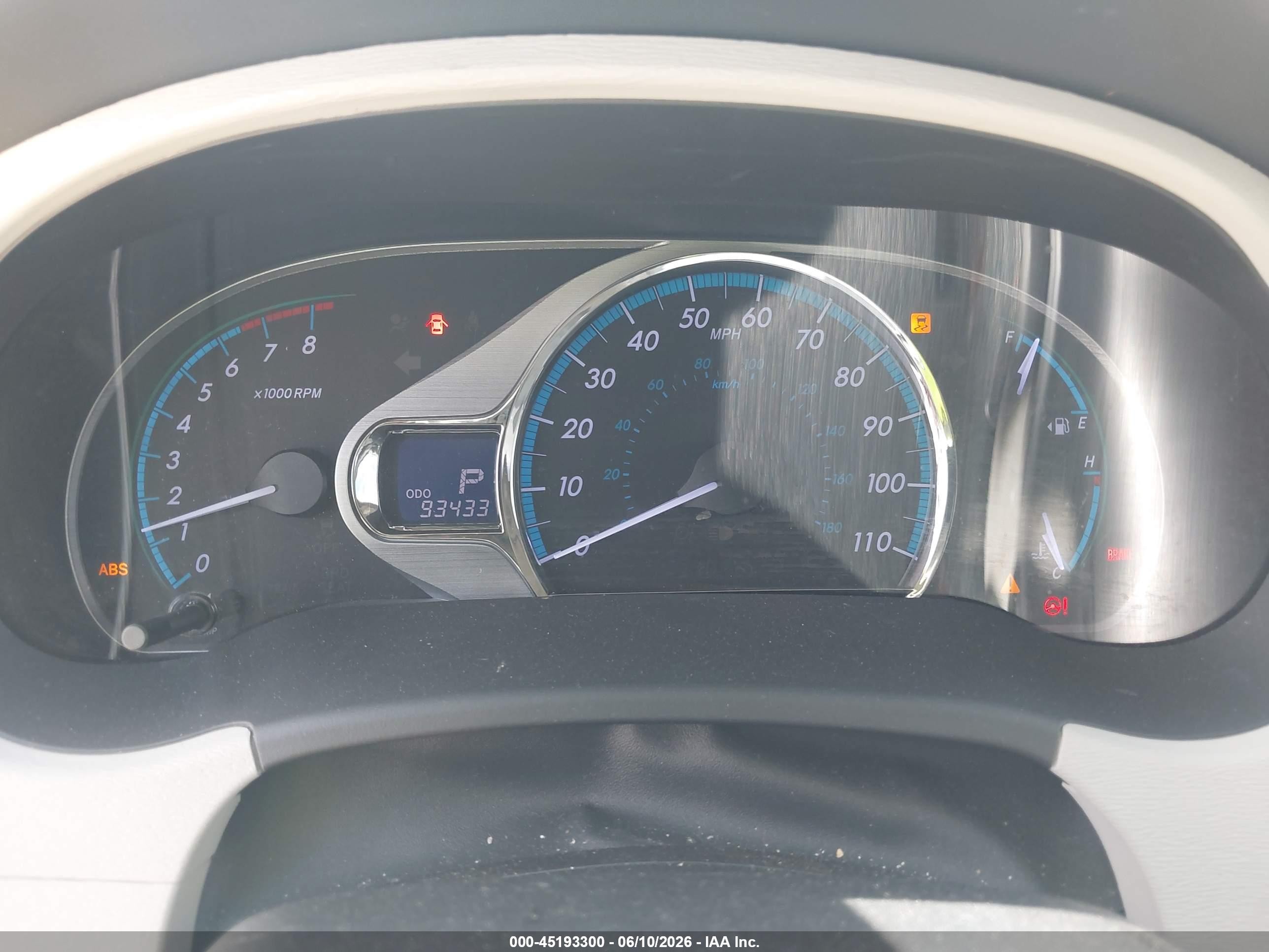 2012 Toyota Sienna Xle V6 8 Passenger Blue vin: 5TDYK3DC4CS271518