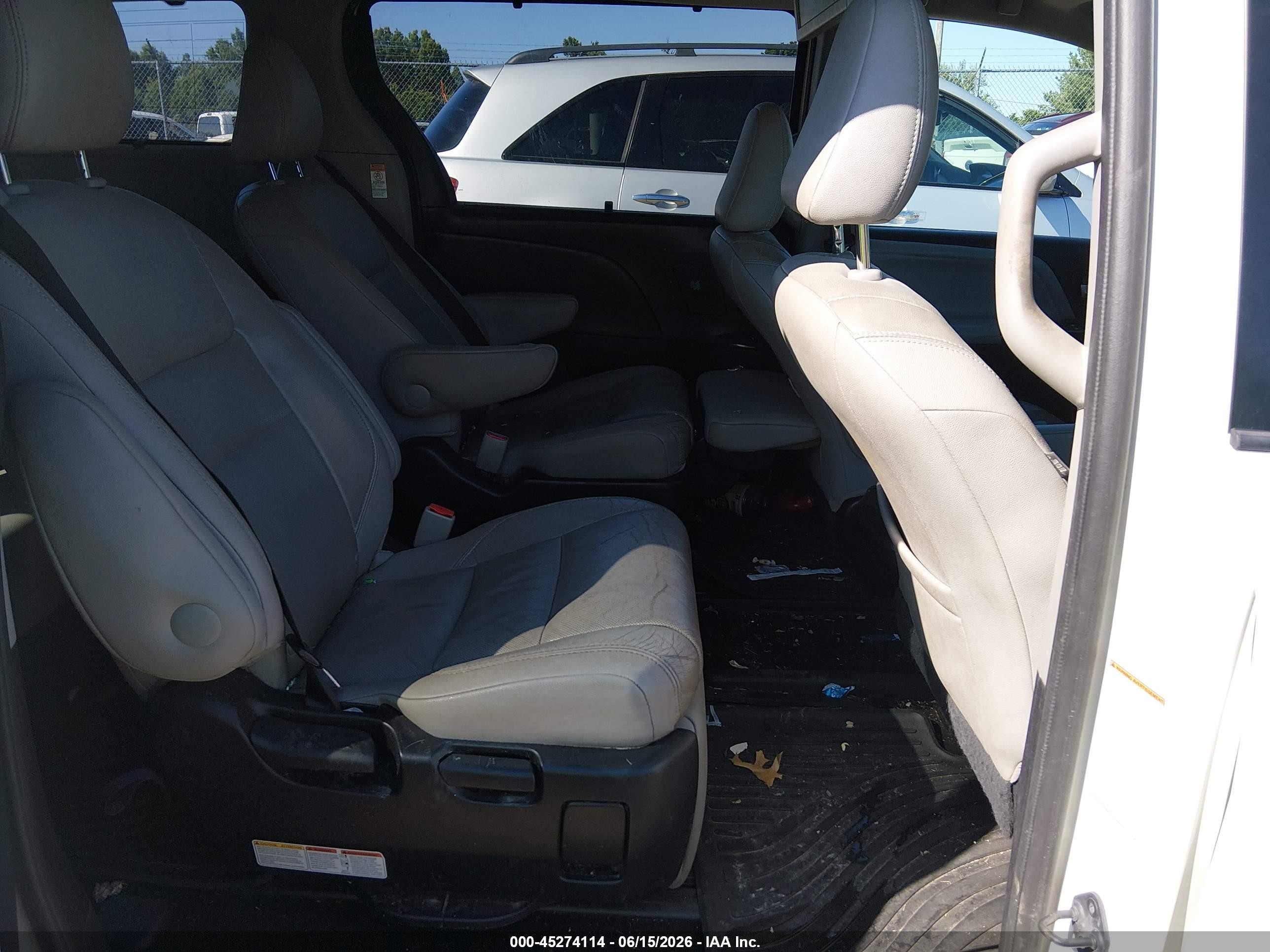 2015 Toyota Sienna Limited Premium 7 Passenger White vin: 5TDYK3DC4FS571080