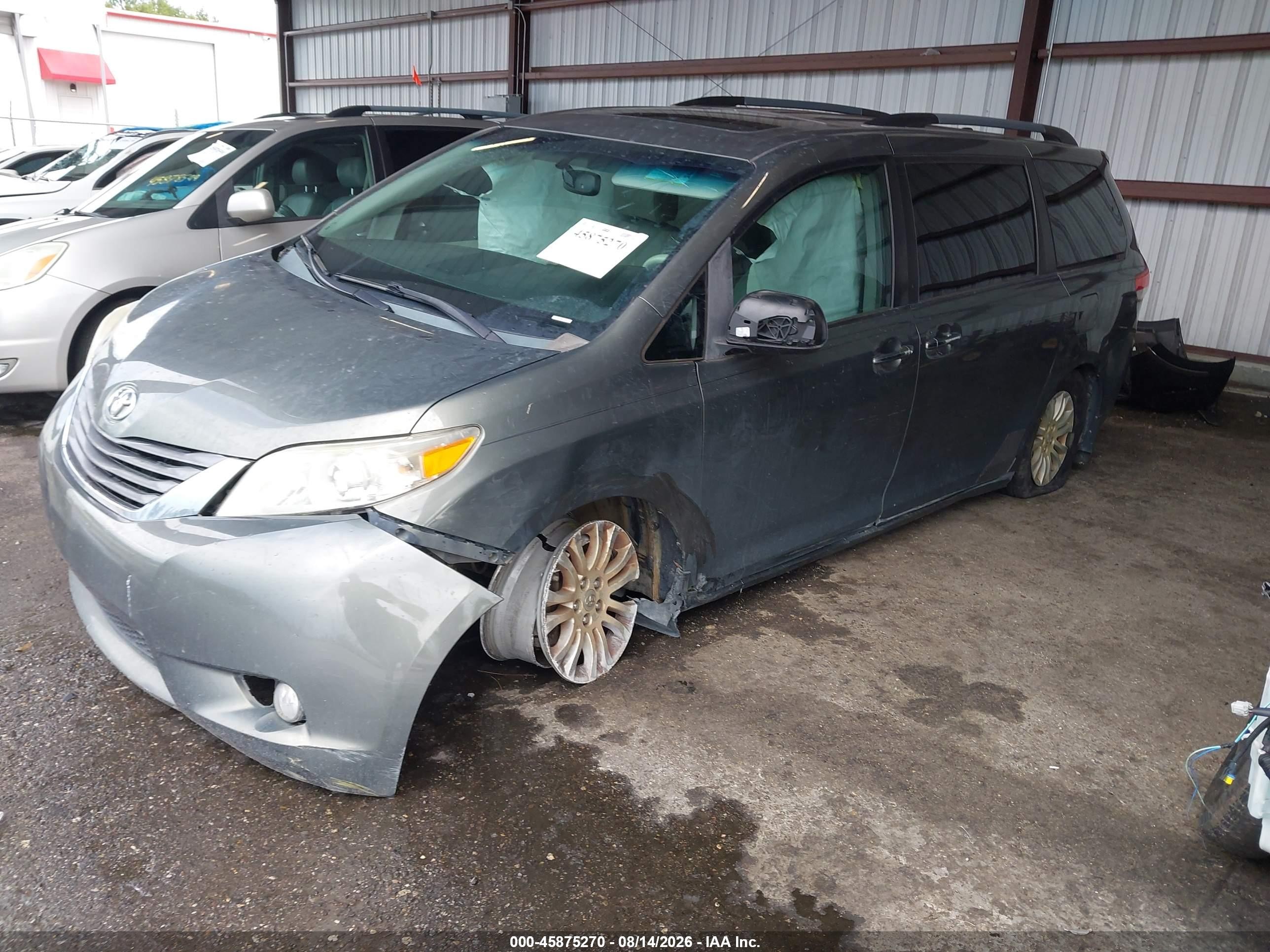 2011 Toyota Sienna Xle V6 Green vin: 5TDYK3DC5BS162595