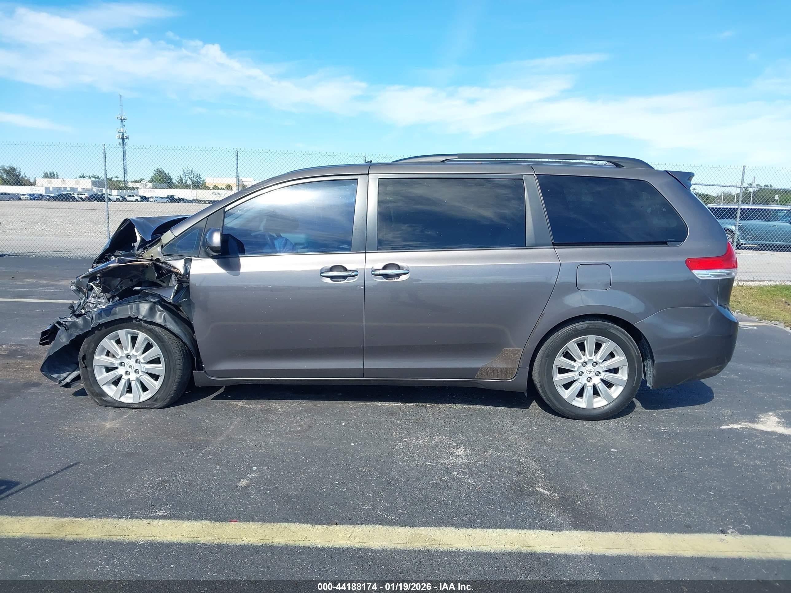 2012 Toyota Sienna Limited V6 7 Passenger Brown vin: 5TDYK3DC5CS232677