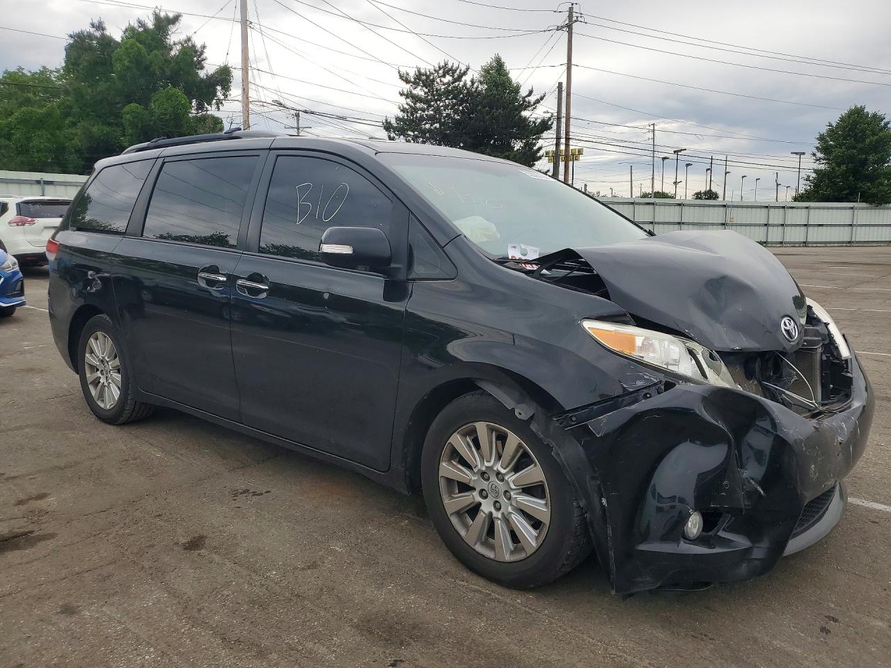 2014 Toyota Sienna Limited 7-passenger Черный vin: 5TDYK3DC5ES430419