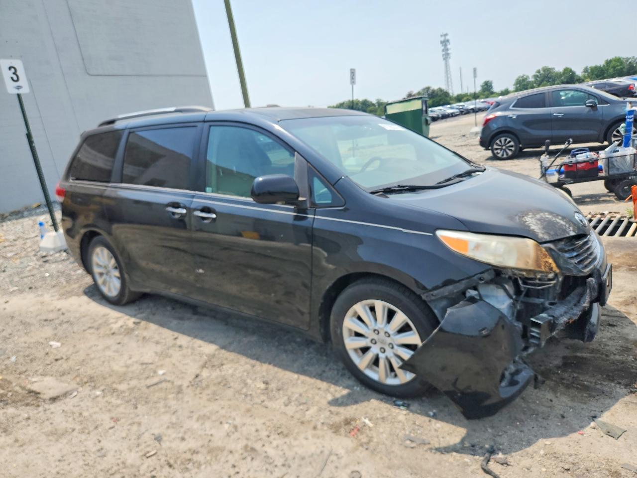 2012 Toyota Sienna Limited 7-passenger Black vin: 5TDYK3DC6CS231800