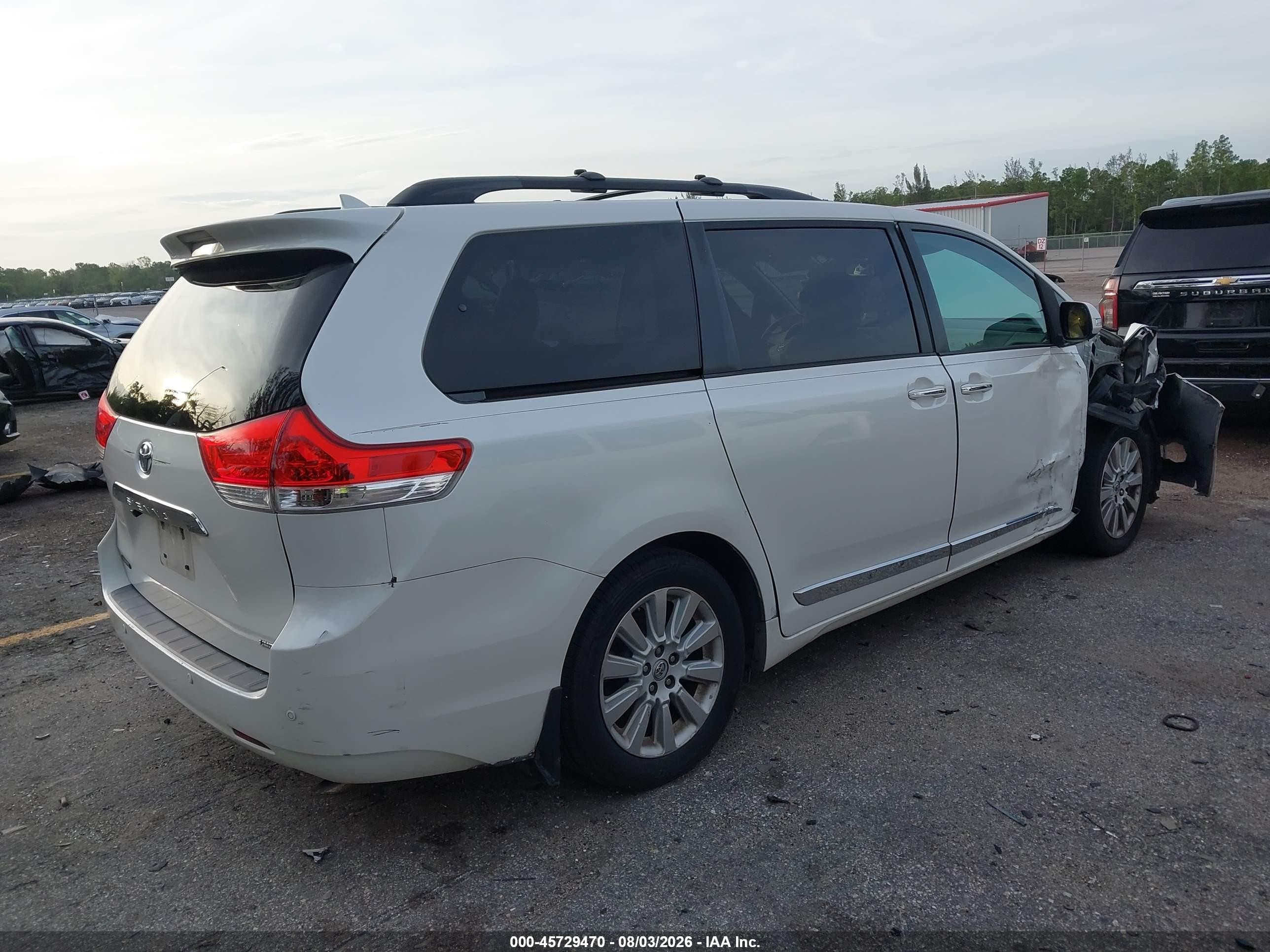 2014 Toyota Sienna Limited V6 7 Passenger Белый vin: 5TDYK3DC6ES456995