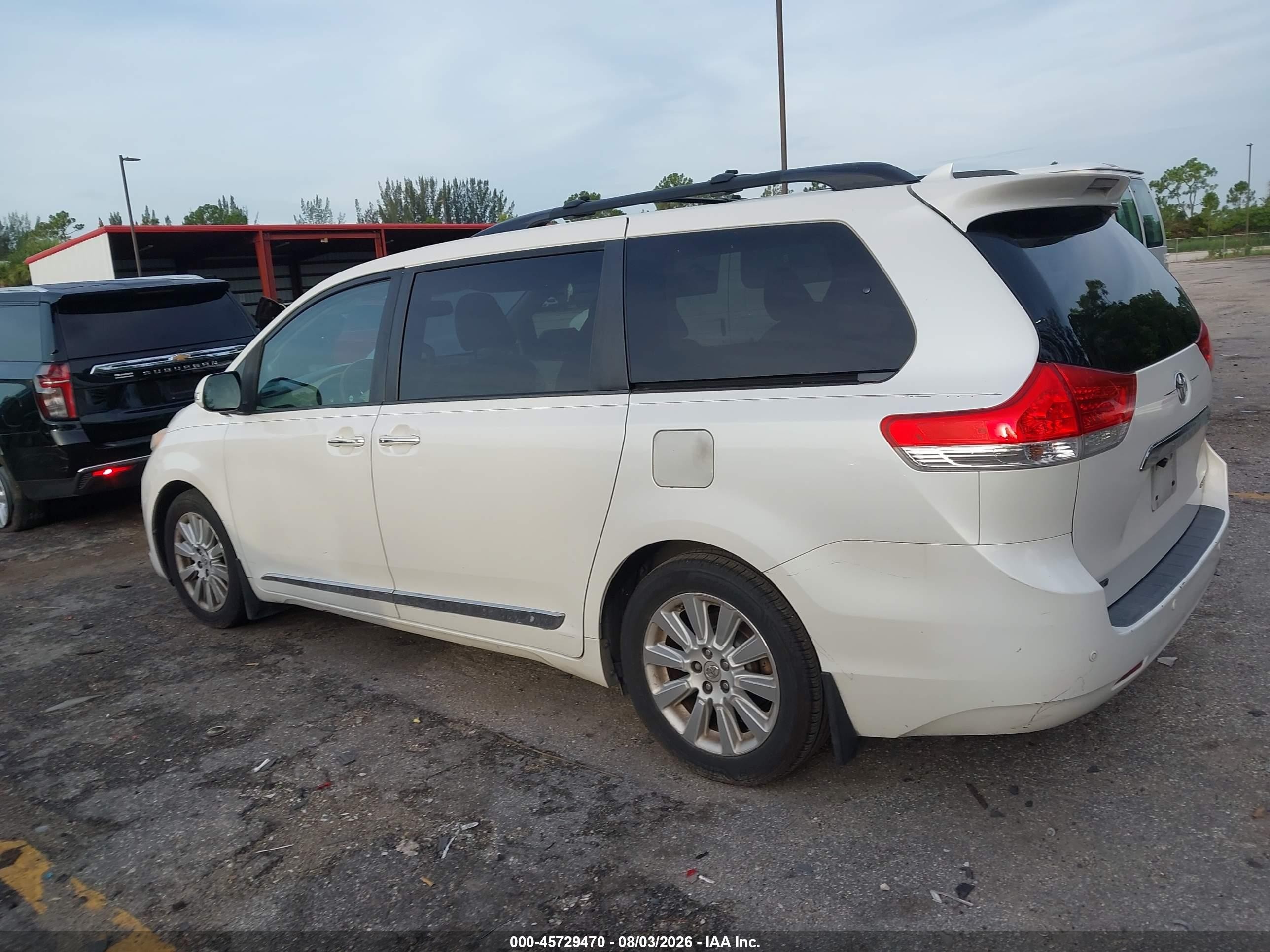 2014 Toyota Sienna Limited V6 7 Passenger Белый vin: 5TDYK3DC6ES456995
