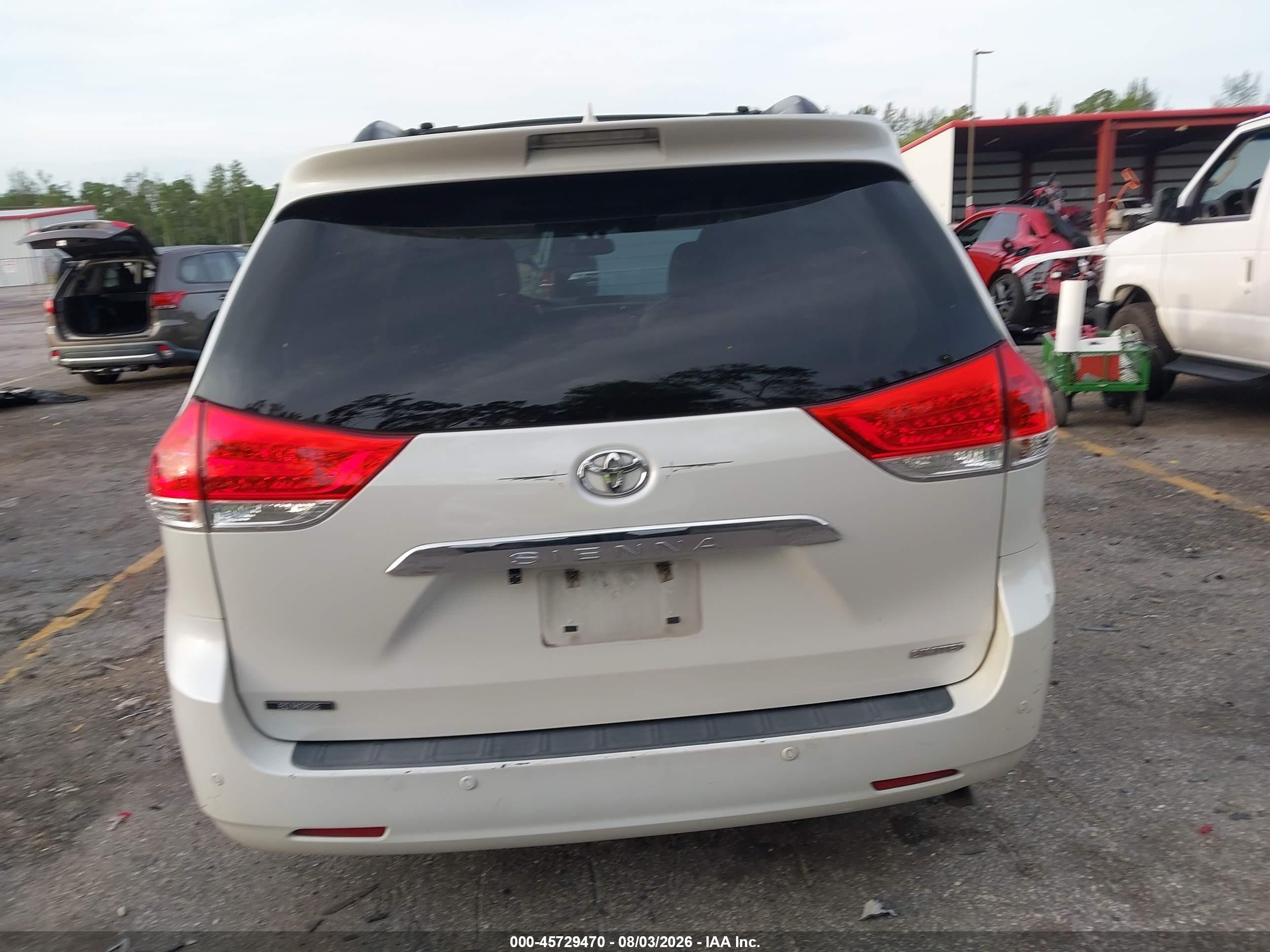 2014 Toyota Sienna Limited V6 7 Passenger Белый vin: 5TDYK3DC6ES456995
