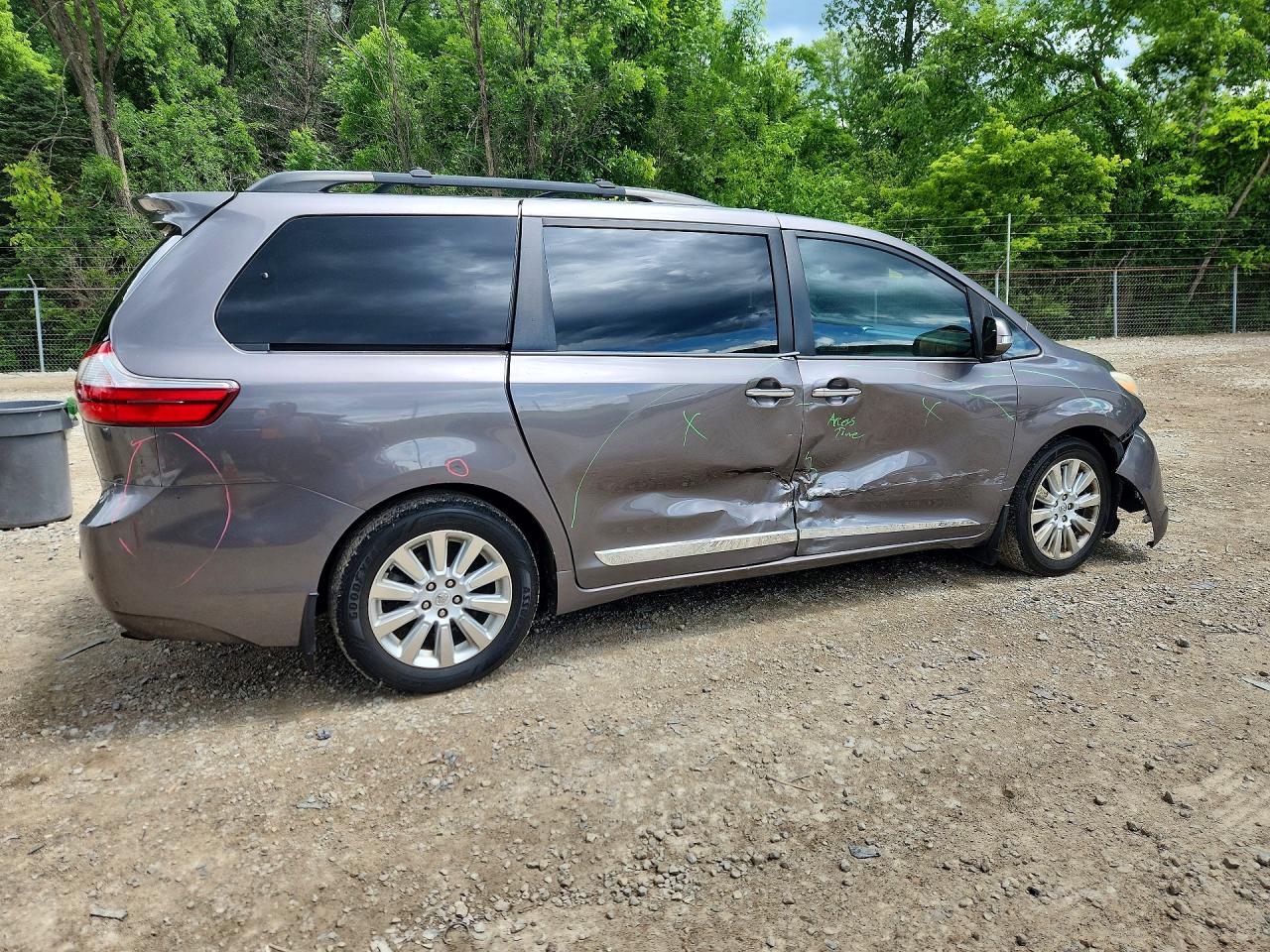 2015 Toyota Sienna Limited 7-passenger Gray vin: 5TDYK3DC6FS572960