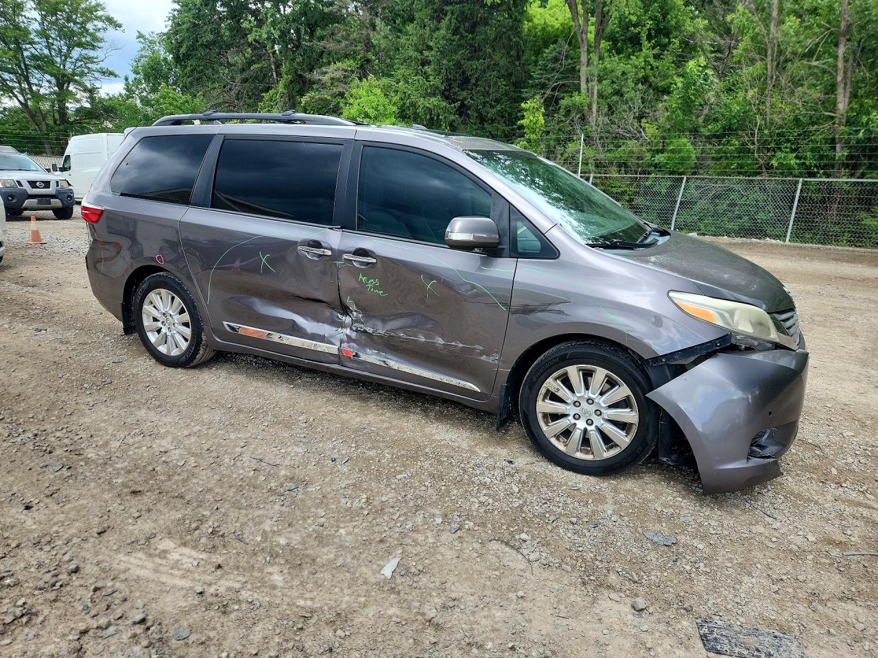 2015 Toyota Sienna Limited 7-passenger Gray vin: 5TDYK3DC6FS572960
