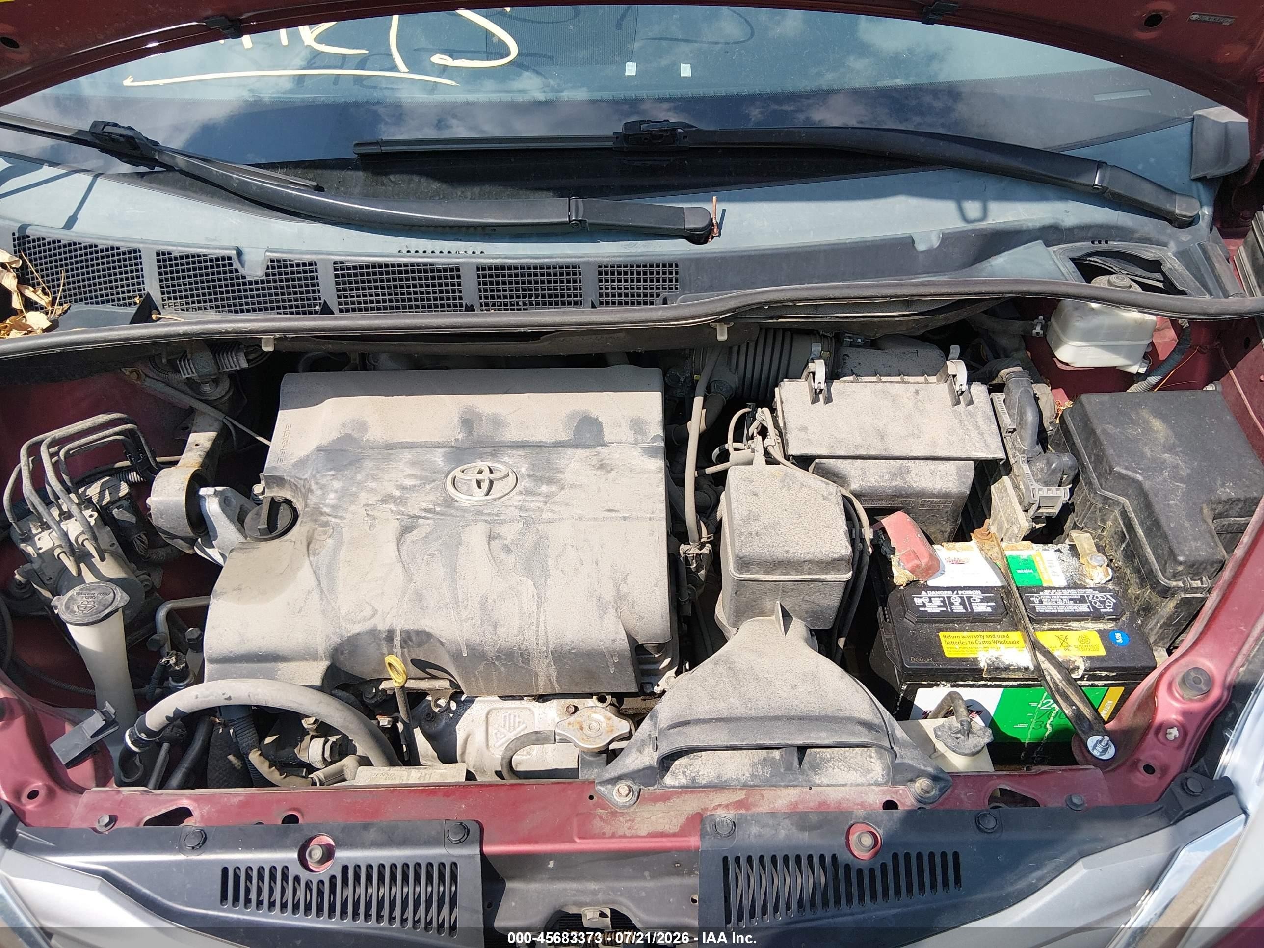 2014 Toyota Sienna Xle V6 8 Passenger Темно-бордовый vin: 5TDYK3DC7ES458965