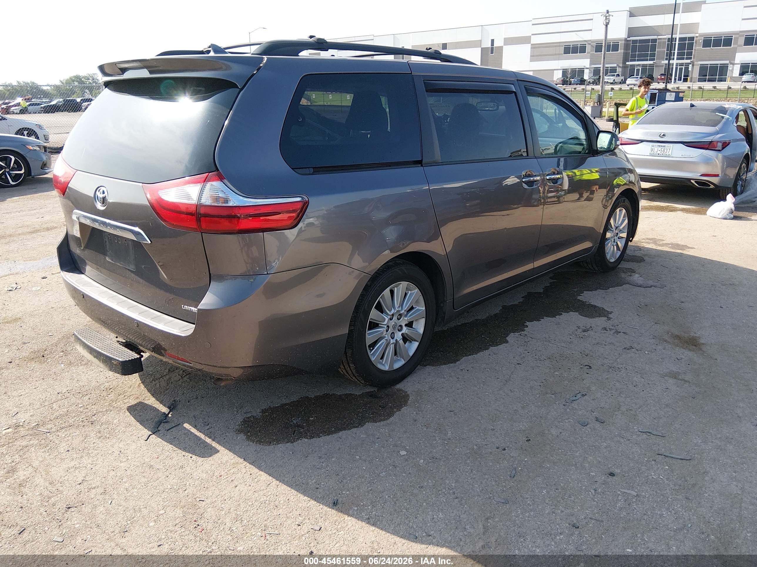 2015 Toyota Sienna Limited Premium 7 Passenger Gray vin: 5TDYK3DC7FS531642