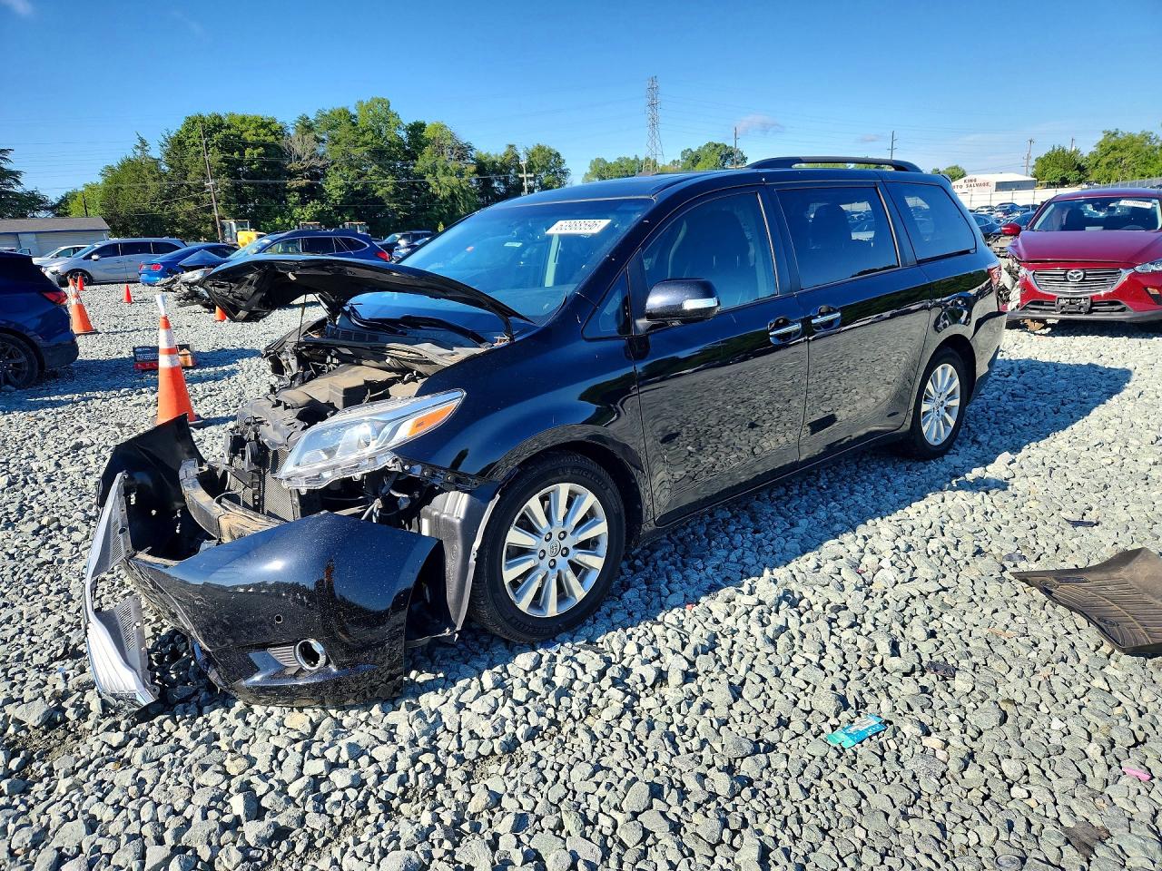 2015 Toyota Sienna Limited Premium 7-passenger Black vin: 5TDYK3DC7FS664448