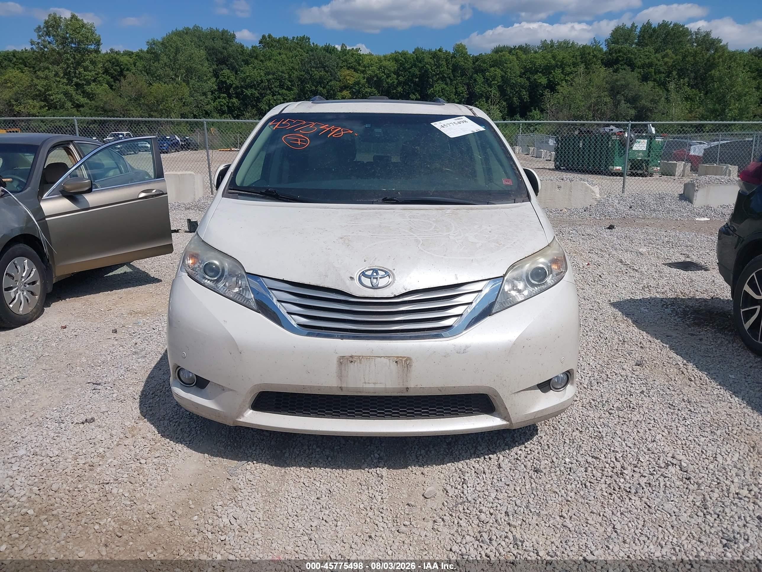 2014 Toyota Sienna Limited V6 7 Passenger White vin: 5TDYK3DC8ES425313