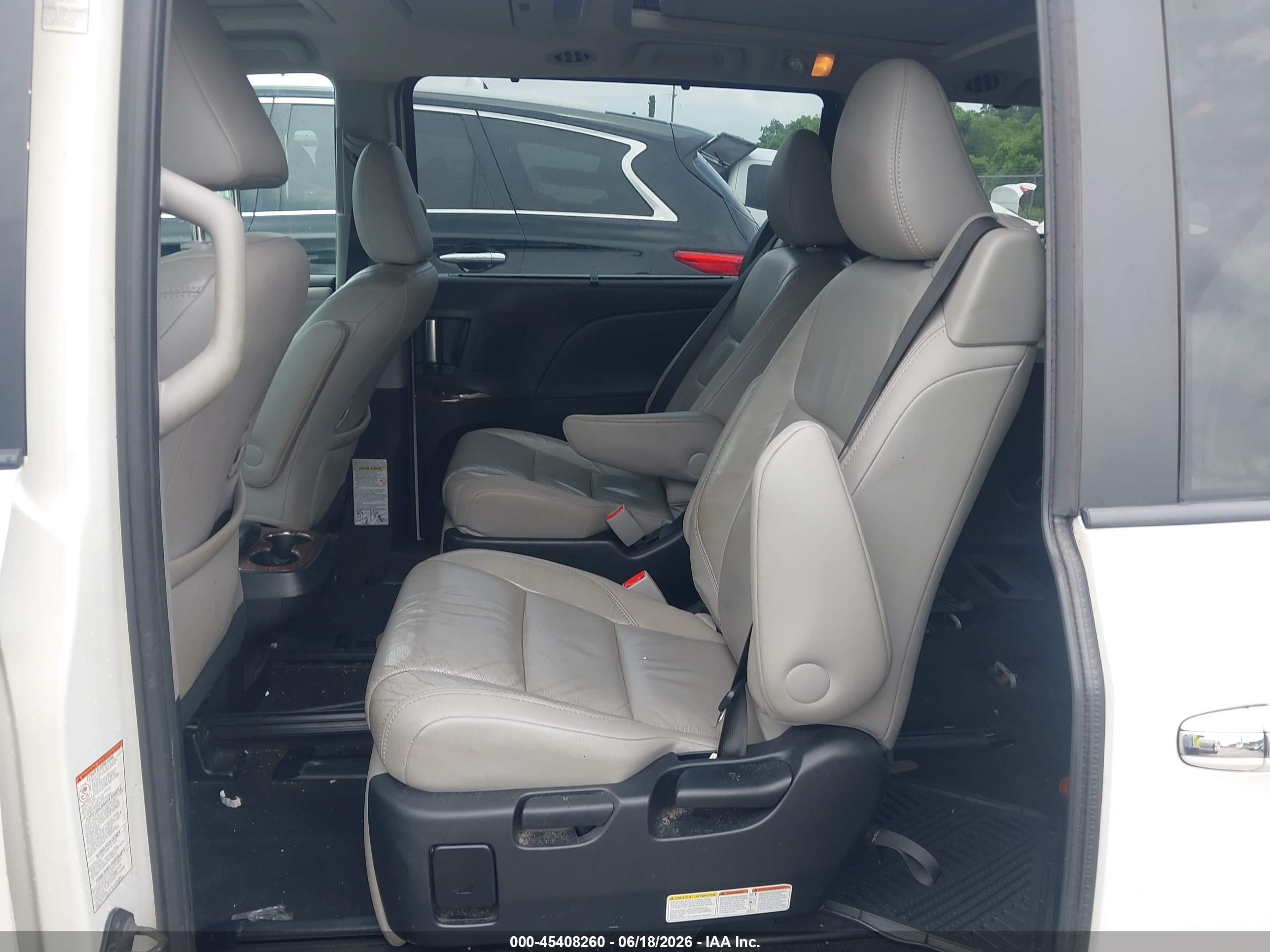 2015 Toyota Sienna Limited Premium 7 Passenger White vin: 5TDYK3DC8FS654768
