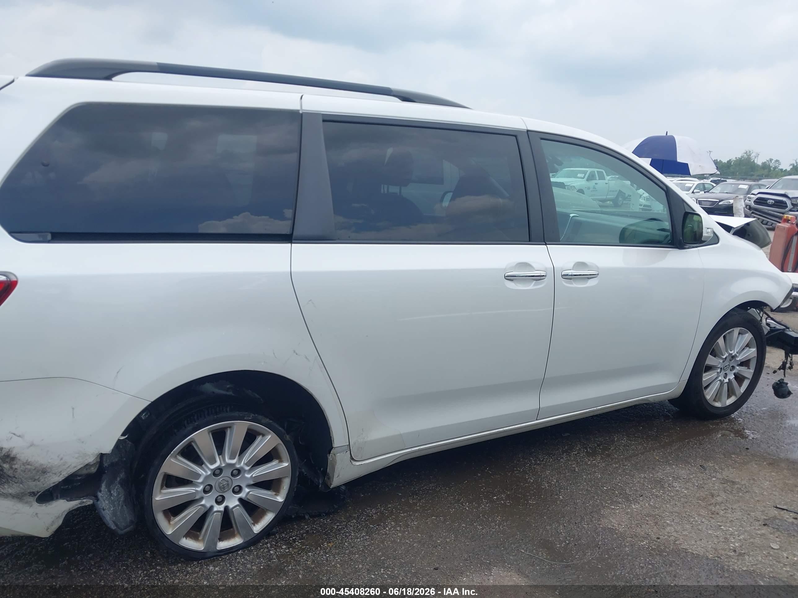 2015 Toyota Sienna Limited Premium 7 Passenger White vin: 5TDYK3DC8FS654768