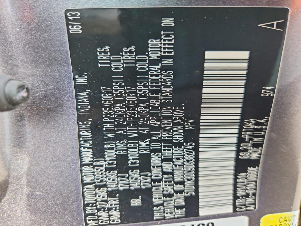 2013 Toyota Sienna Xle 8-passenger Gray vin: 5TDYK3DC9DS382745