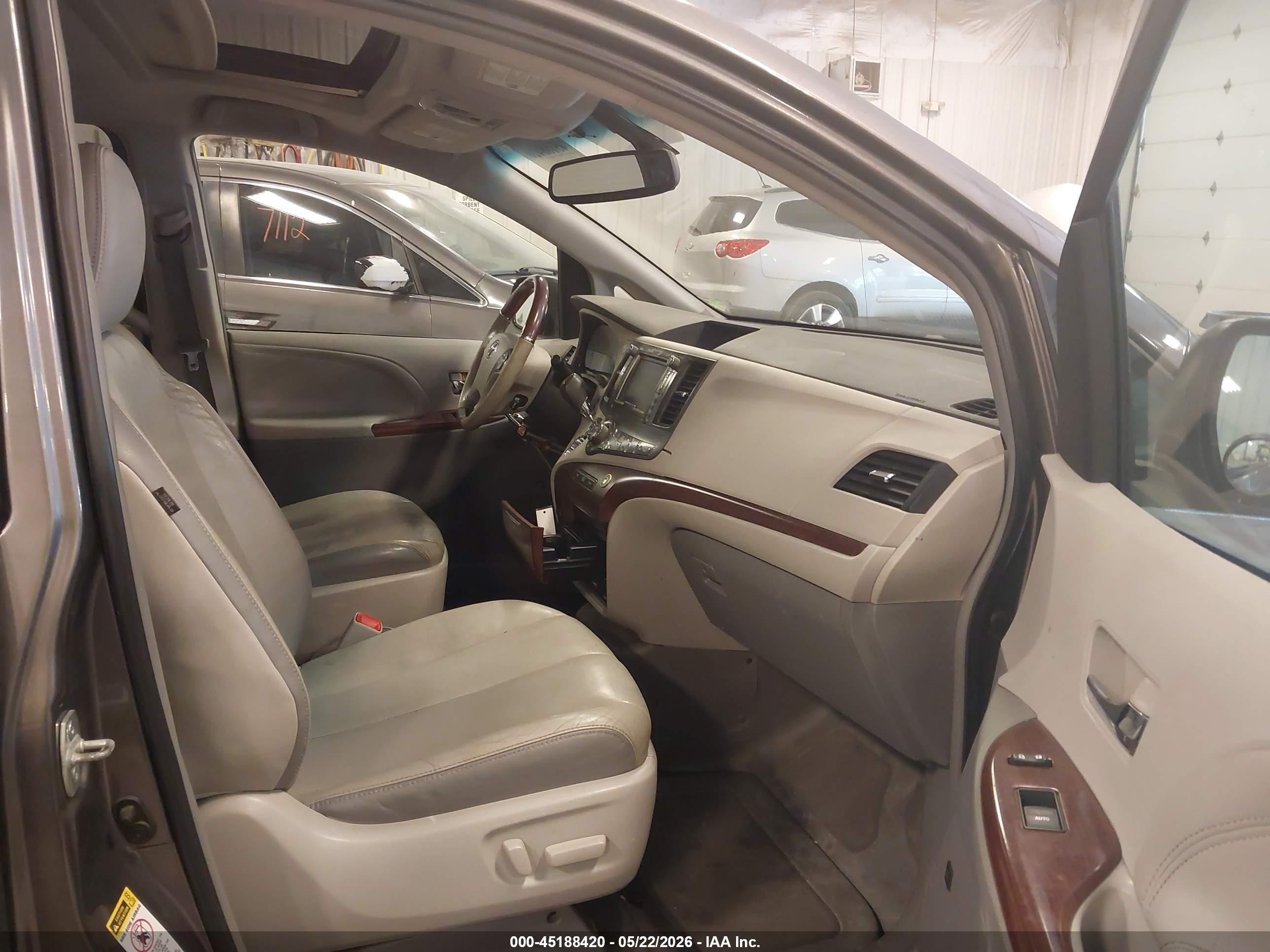 2014 Toyota Sienna Limited V6 7 Passenger Gray vin: 5TDYK3DC9ES420962